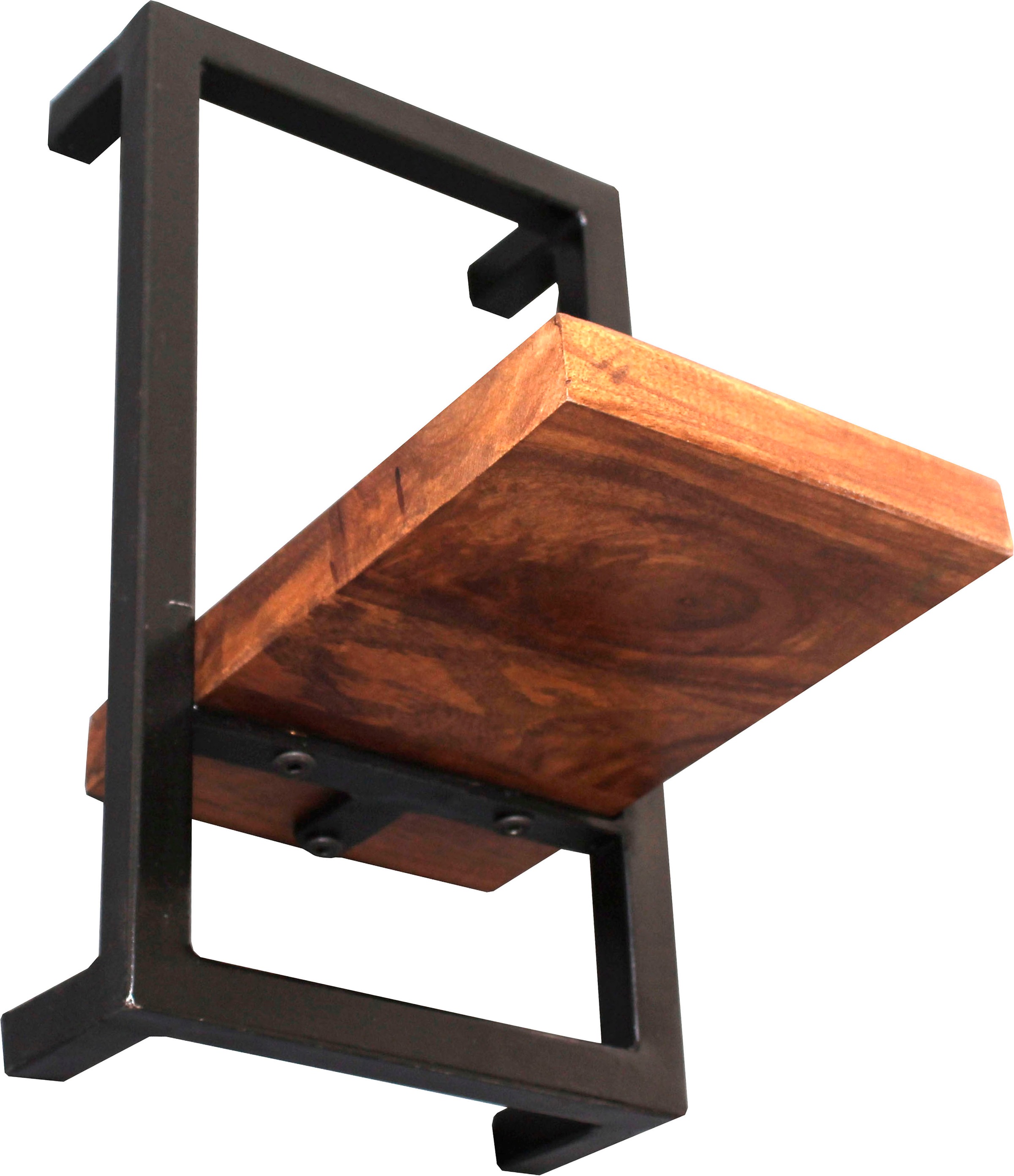 SIT Wandregal »Regal PANAMA – Industrial Regal aus Mango‑Holz & Altmetall«