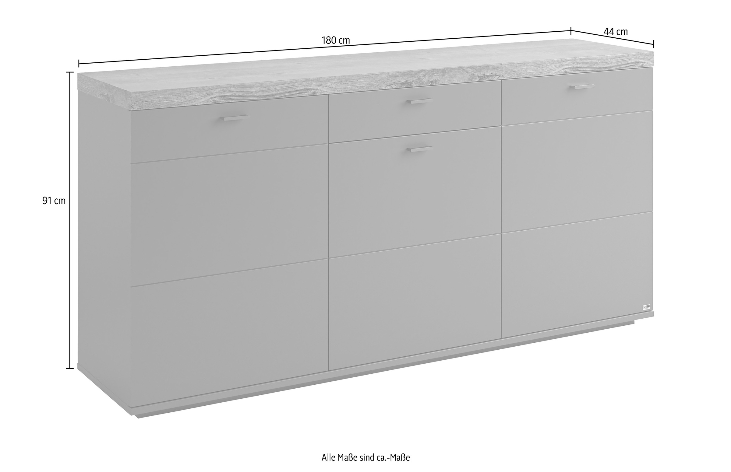 set one by Musterring Sideboard »Lancaster«, In 2 Farben, mit unterschiedlichen Oberplatten auswählbar