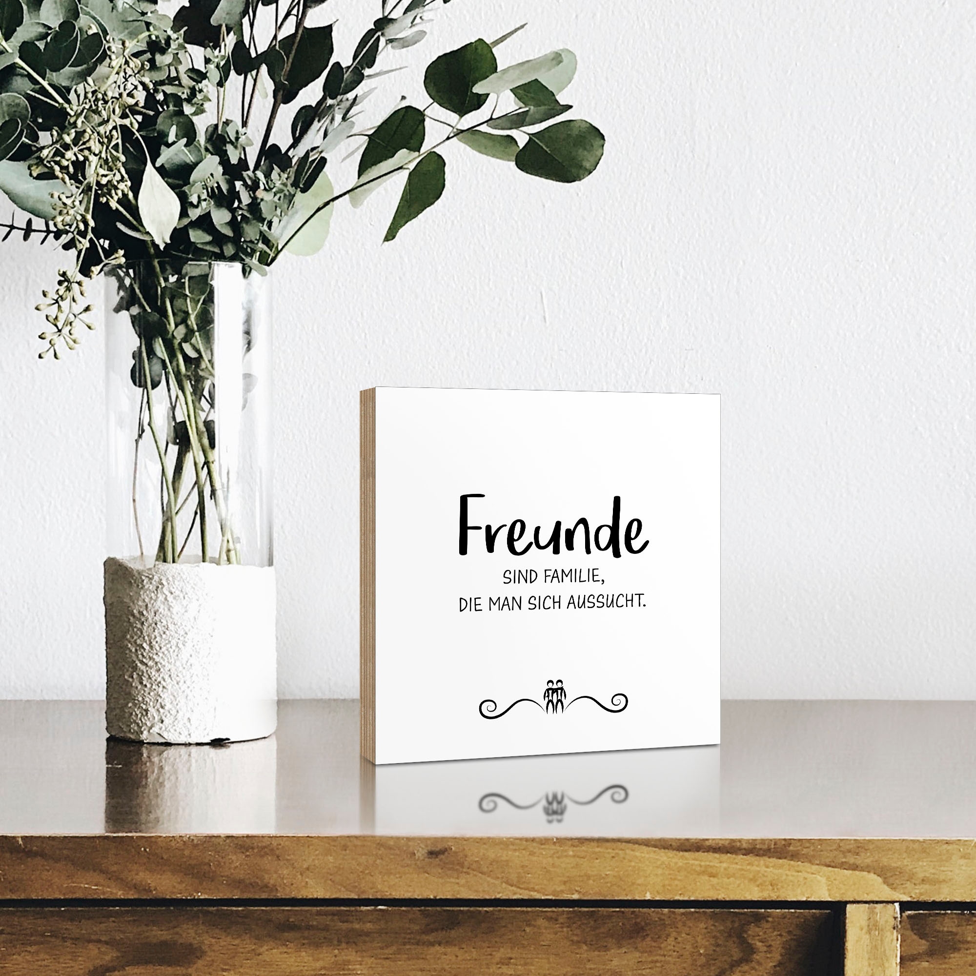 Artland Holzbild »Freunde I«, Sprüche & Texte, (1 St.)