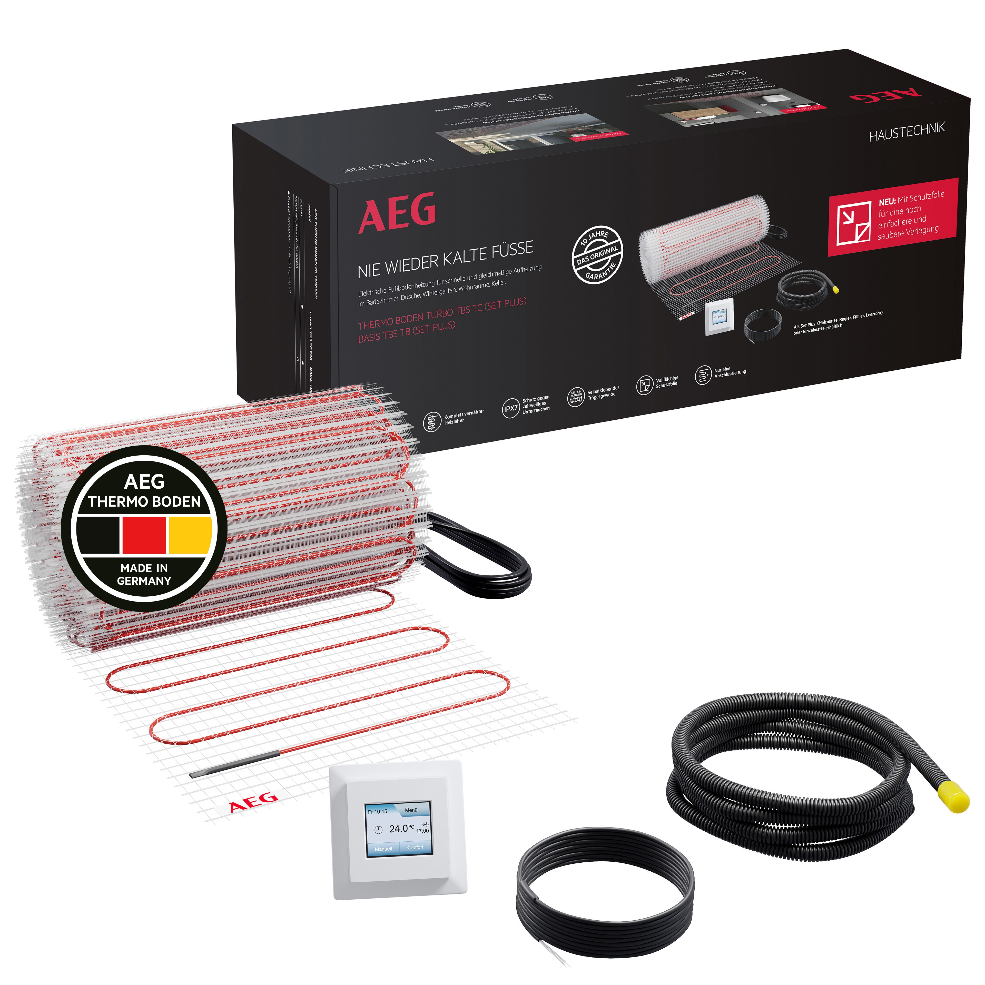 AEG Haustechnik Fußbodenheizung "Turbo Thermo Boden "TBS TC 200/1 Set Plus"" Elektrische Fußbodenheizung, Komplettset 1 m², 200 W/m²