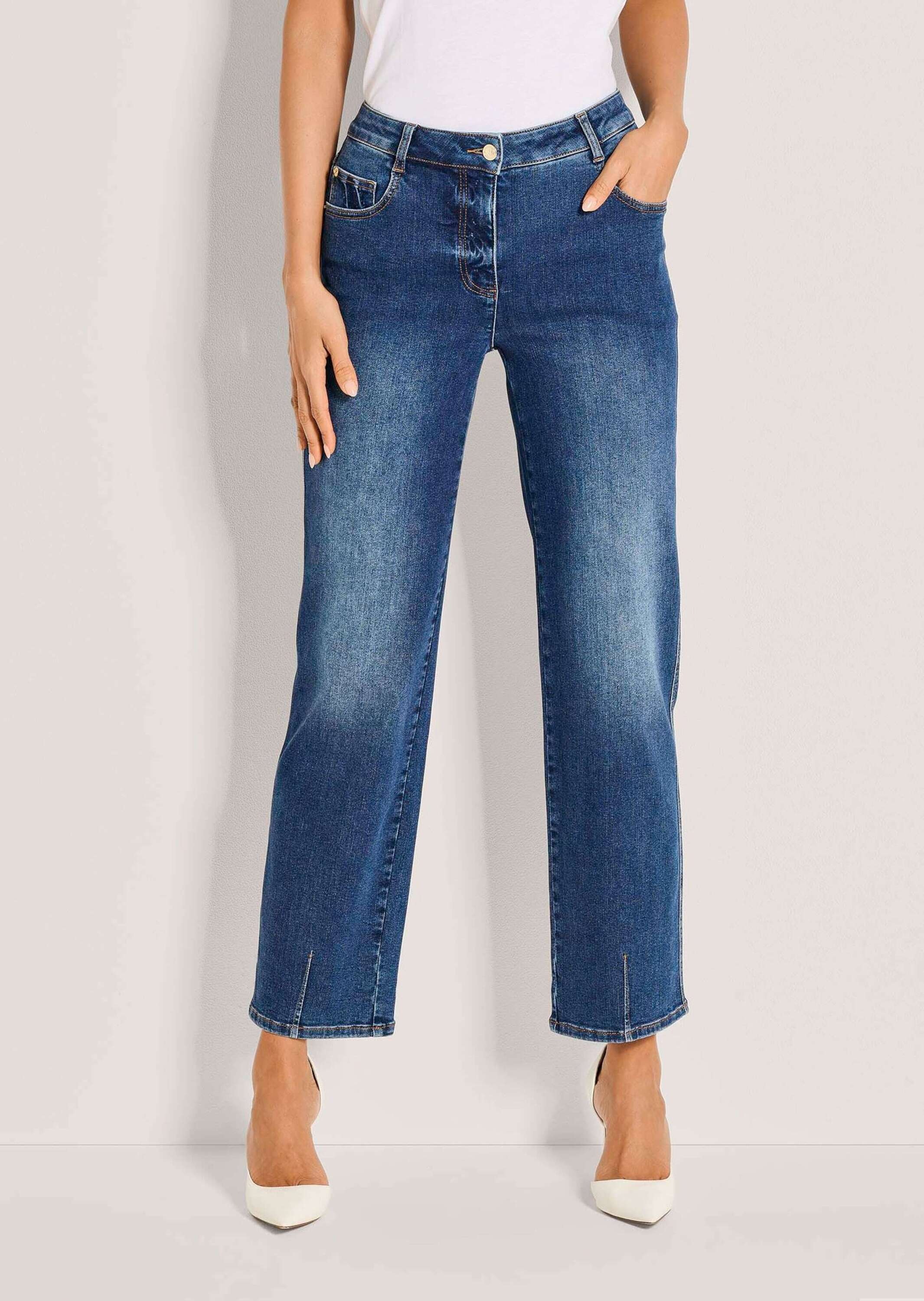 Thumbnail - MADELEINE Regular-fit-Jeans "Jeans Baumwollhose mit Saumabnähern"