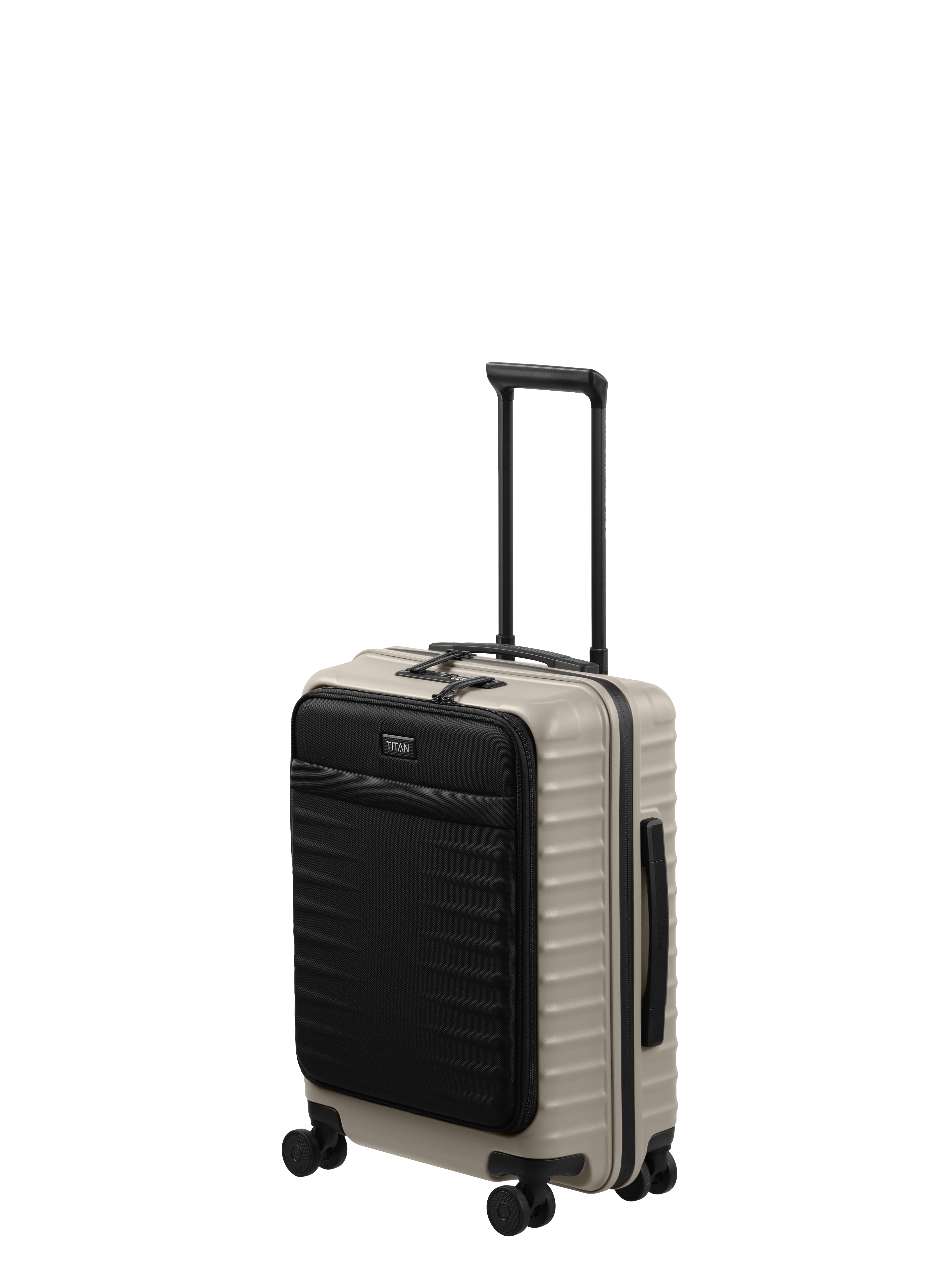 TITAN - Made in Germany Handgepäckkoffer "UPGRADE S23 Business Handgepäcktrolley" 42 l 4 Rollen Vortasche mit 17"-Laptopfach und flexiblem Packvolumen
