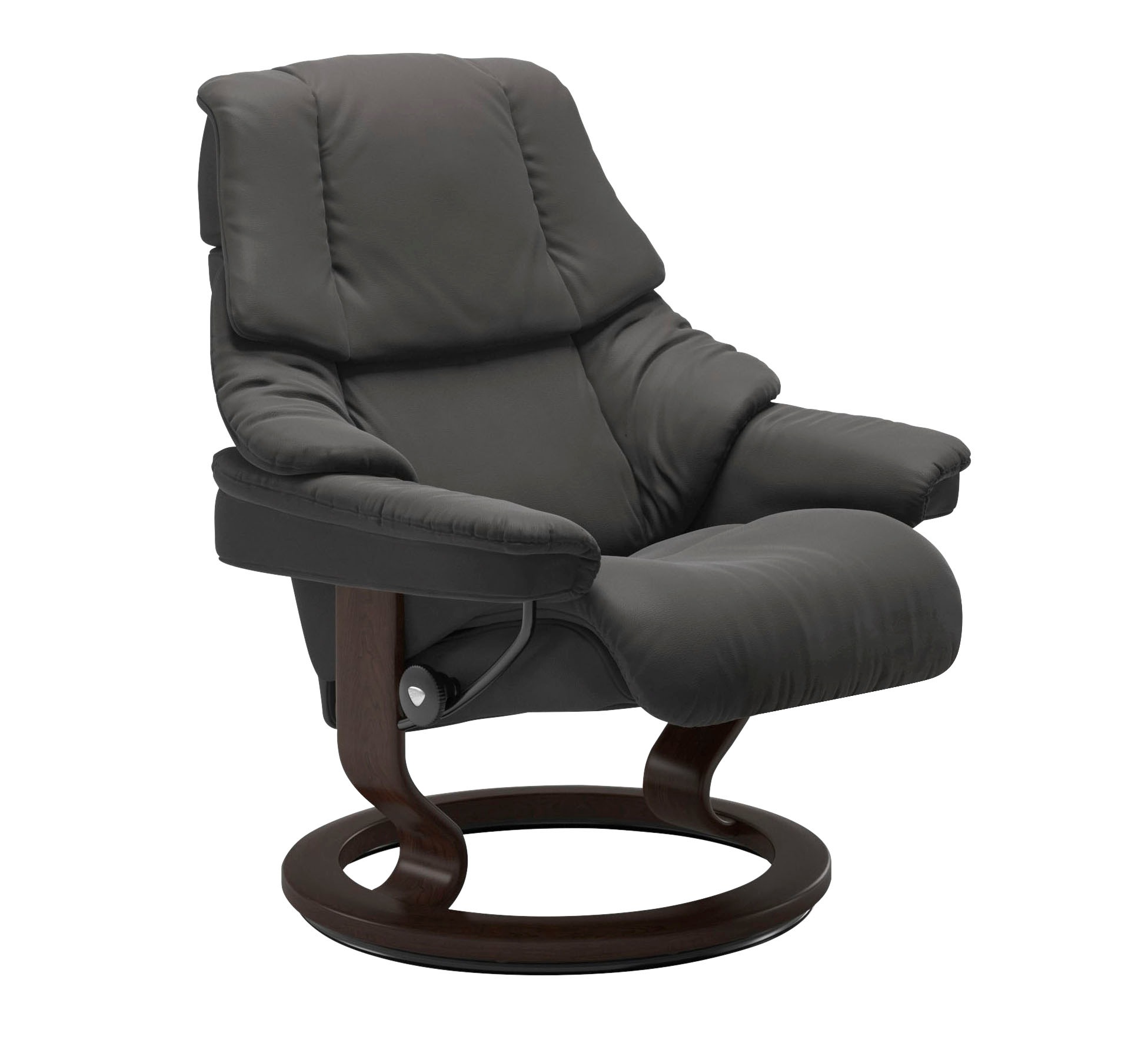 Stressless® Relaxsessel »Reno«, (Set, Relaxsessel mit Hocker), mit Hocker, mit Classic Base, Größe S, M & L, Gestell Braun