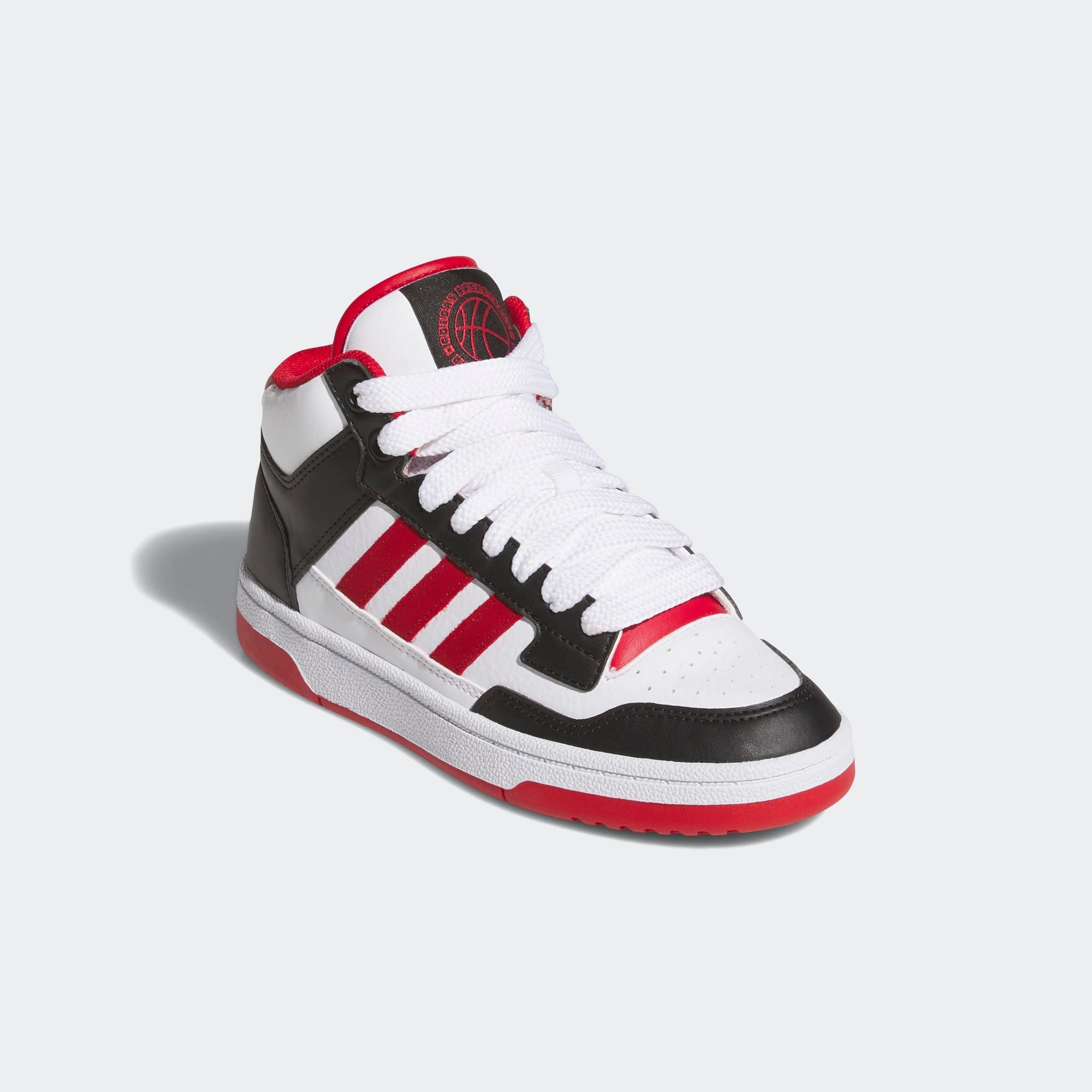 Mädchen Sneaker "RAPID COURT MID", ADIDAS SPORTSWEAR, Gr. 38,5, weiß, Leder, Synthetik, Schuhe, Sneaker, Schnürboots, Winterschuhe, für Kinder &
