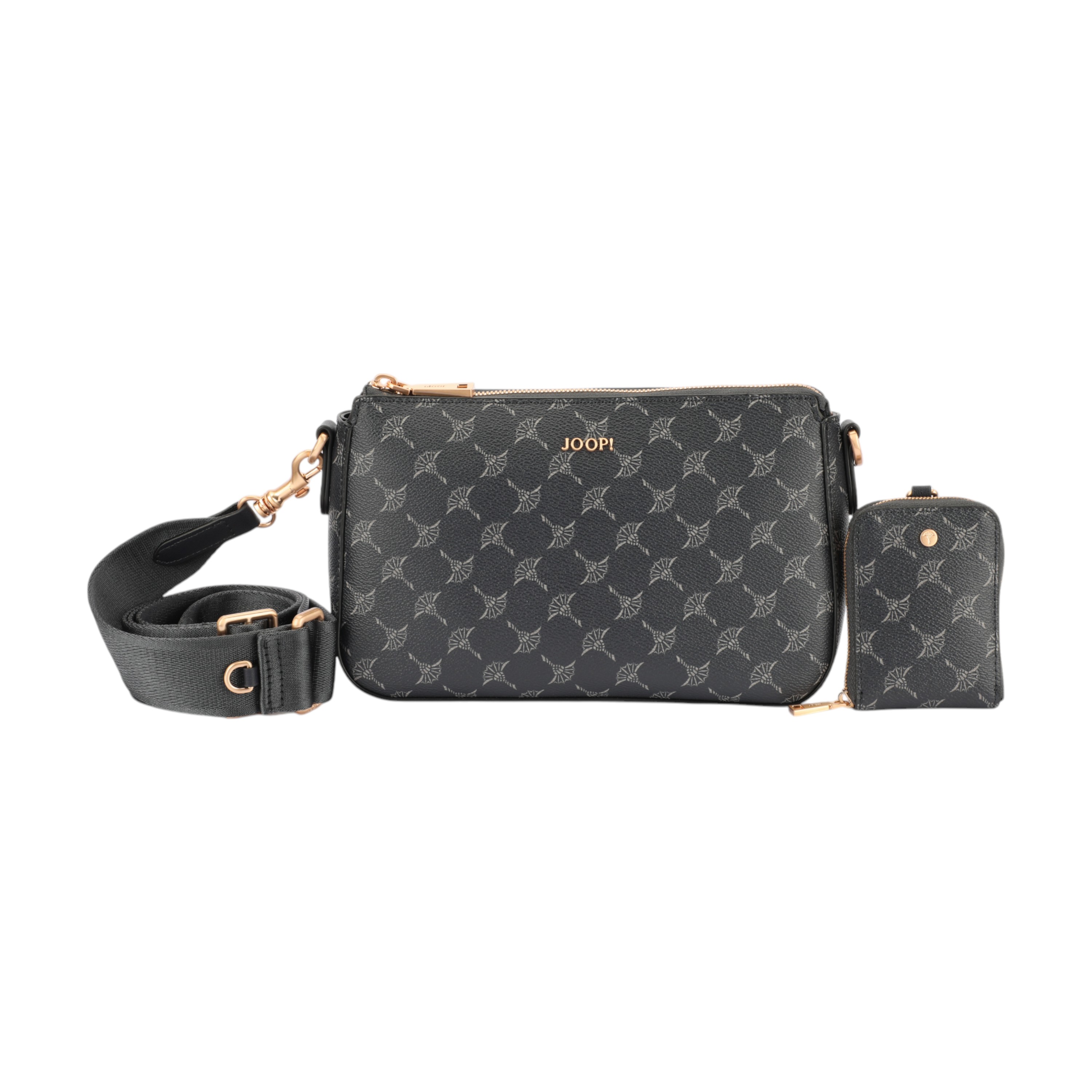 JOOP Umhängetasche "cortina 1.0 jasmina shoulderbag shz" Damen Schultertasche, Handtasche mit hübschem Aufdruck