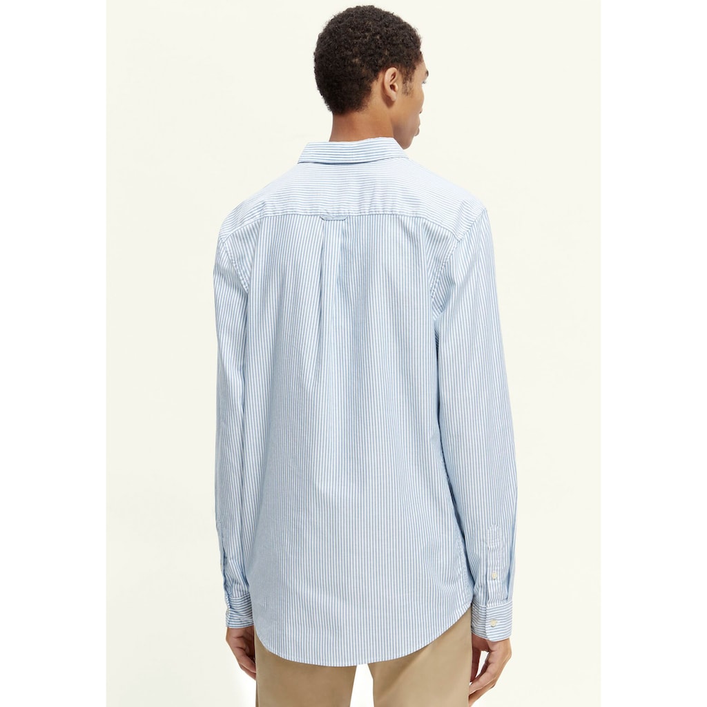 Scotch &amp; Soda Langarmhemd »Essentials Regular-Fit Organic Cotton Oxford Shirt« mit kleiner Logo-Stickerei auf der Brust OR11181