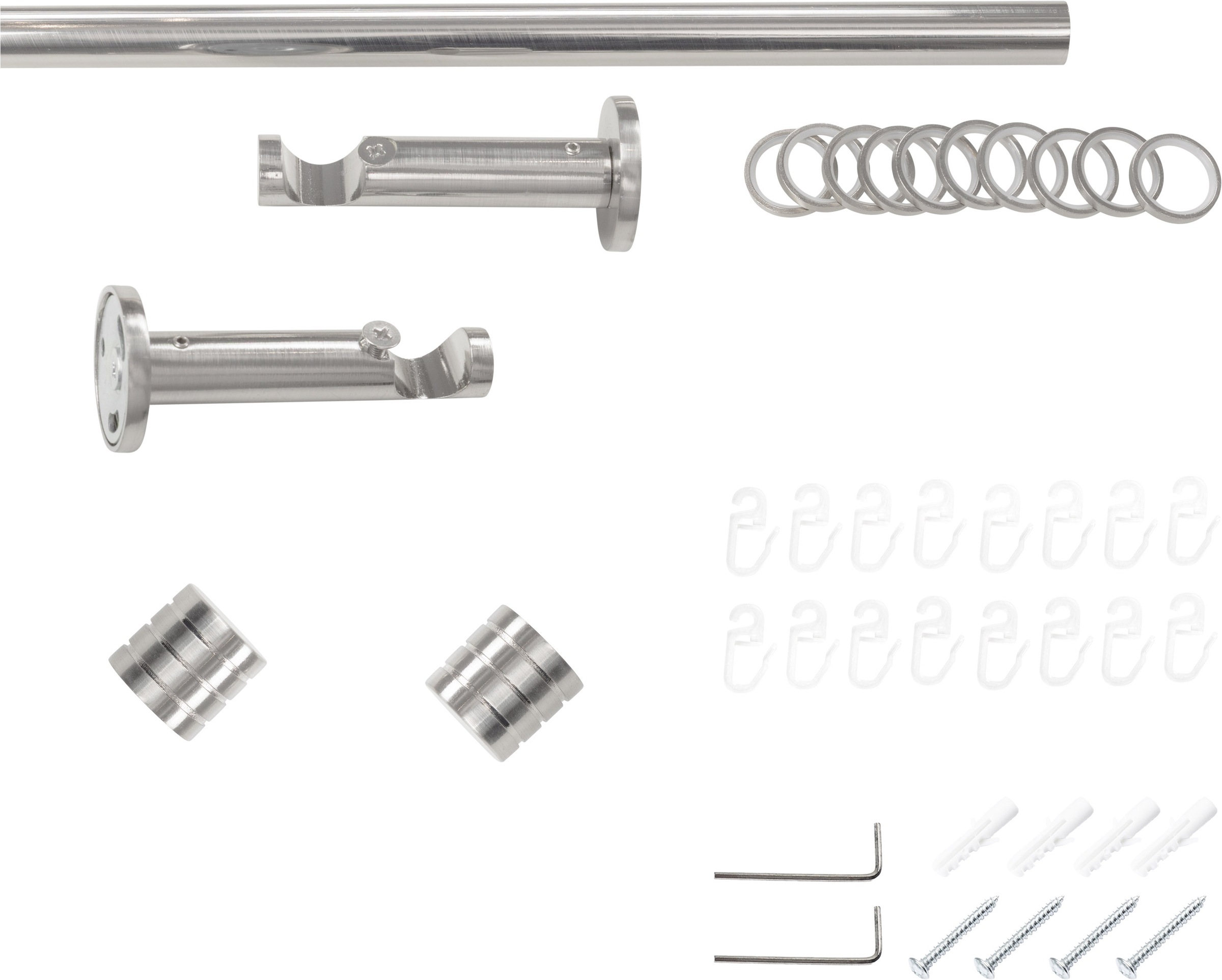 SN DECO GROUP Gardinenstange Ø 19 mm 1 läufig-läufig Fixmaß;kürzbar