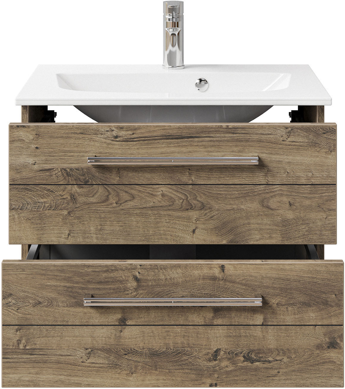 Thumbnail - Saphir Waschtisch "Serie 6025 Mineralmarmor-Waschtisch mit Unterschrank, 67 cm breit" 2 Stk. tlg. Waschplatz mit 2 Schub...