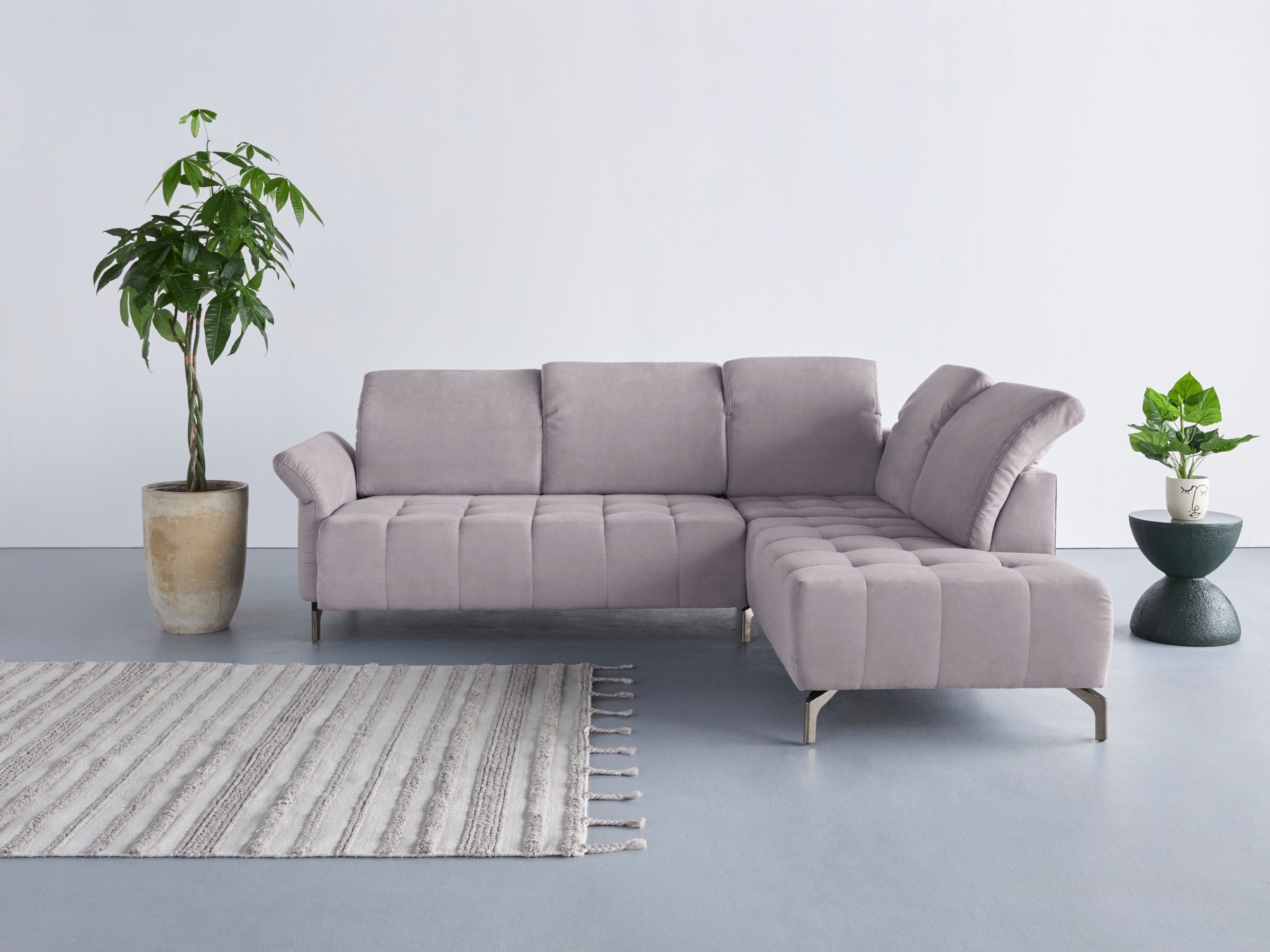 OTTO home Ecksofa "Fresh L-Form" Federkern, wahlweise Kopfteilverstellung und motorischer Vorziehsitz
