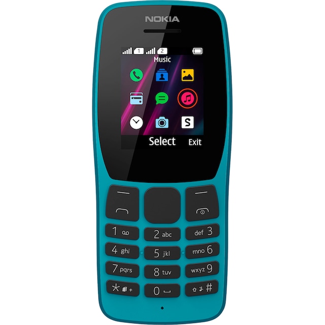 Nokia Handy »110«, schwarz, 4,49 cm/1,77 Zoll, 0,004 GB Speicherplatz | BAUR