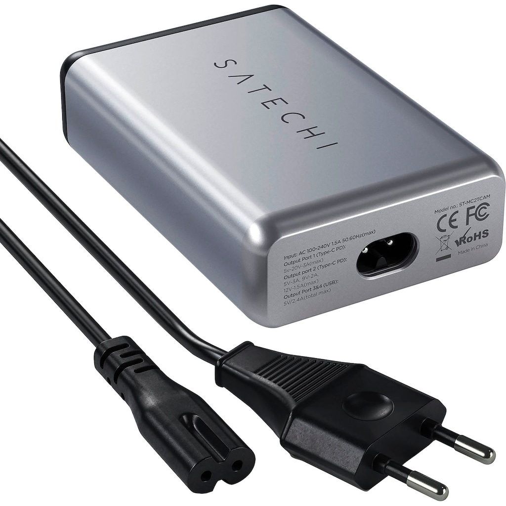 Satechi USB-Ladegerät »75W Dual Type-C PD Travel Charger«, (1 St.)