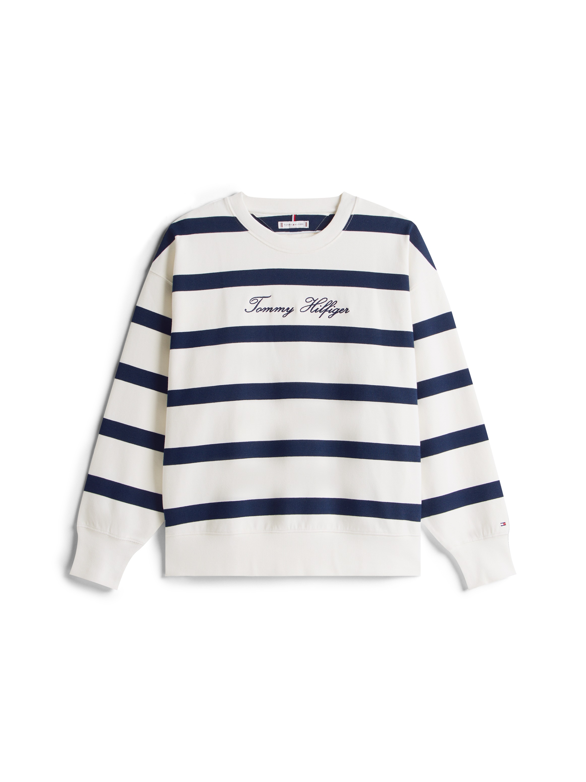Thumbnail - Tommy Hilfiger Curve Sweatshirt "CRV SCRIPT REG PIQUE SWTSHRT"