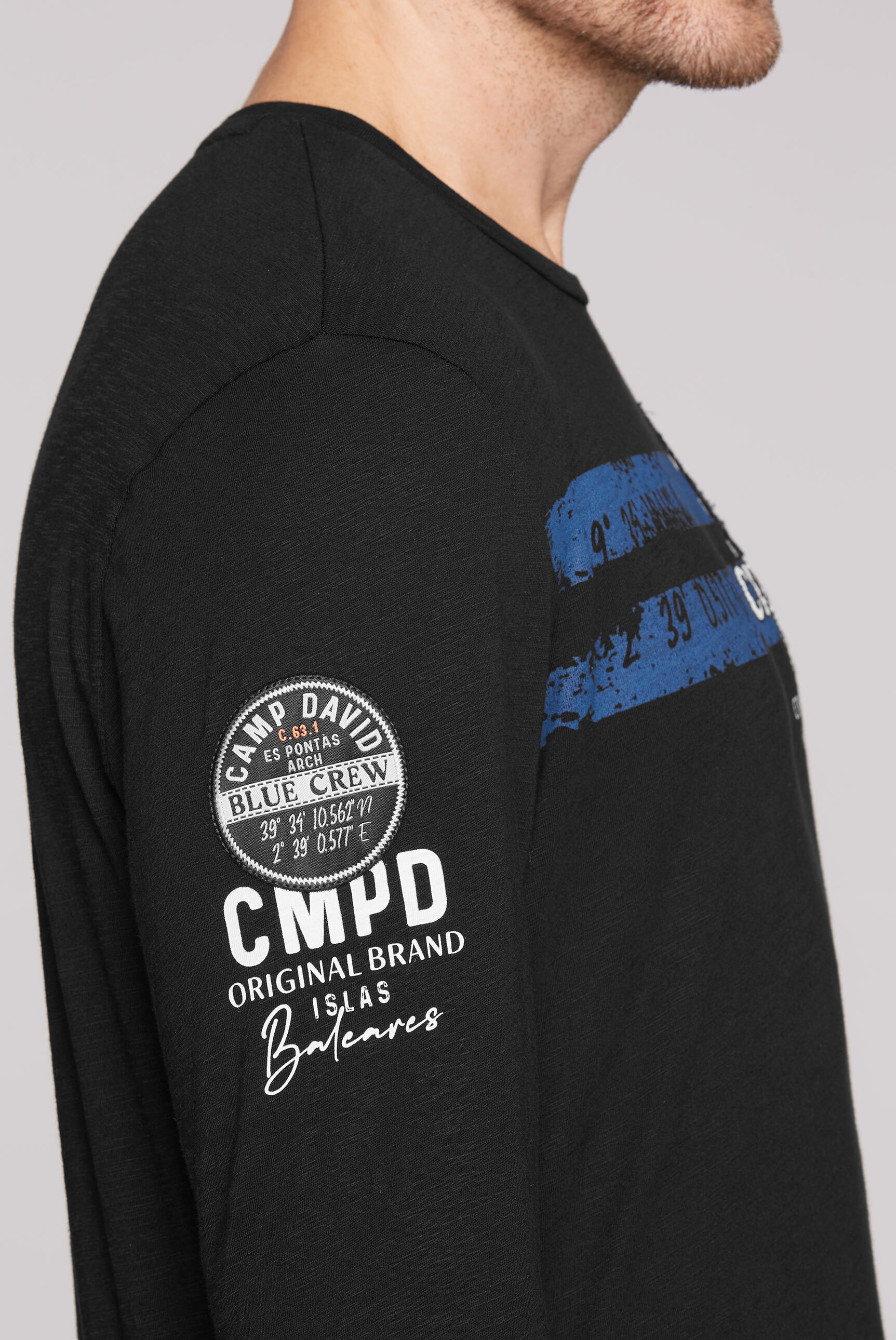 CAMP DAVID Rundhalsshirt, aus Baumwolle