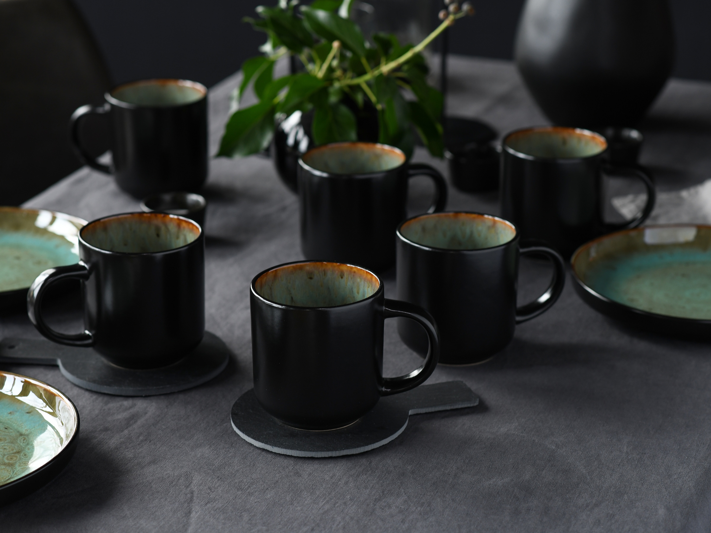 CreaTable Becher »Nordic Fjord«, (Set, 6 tlg.), Kaffeebecher, Tassen Set, 6-teilig, 285 ml