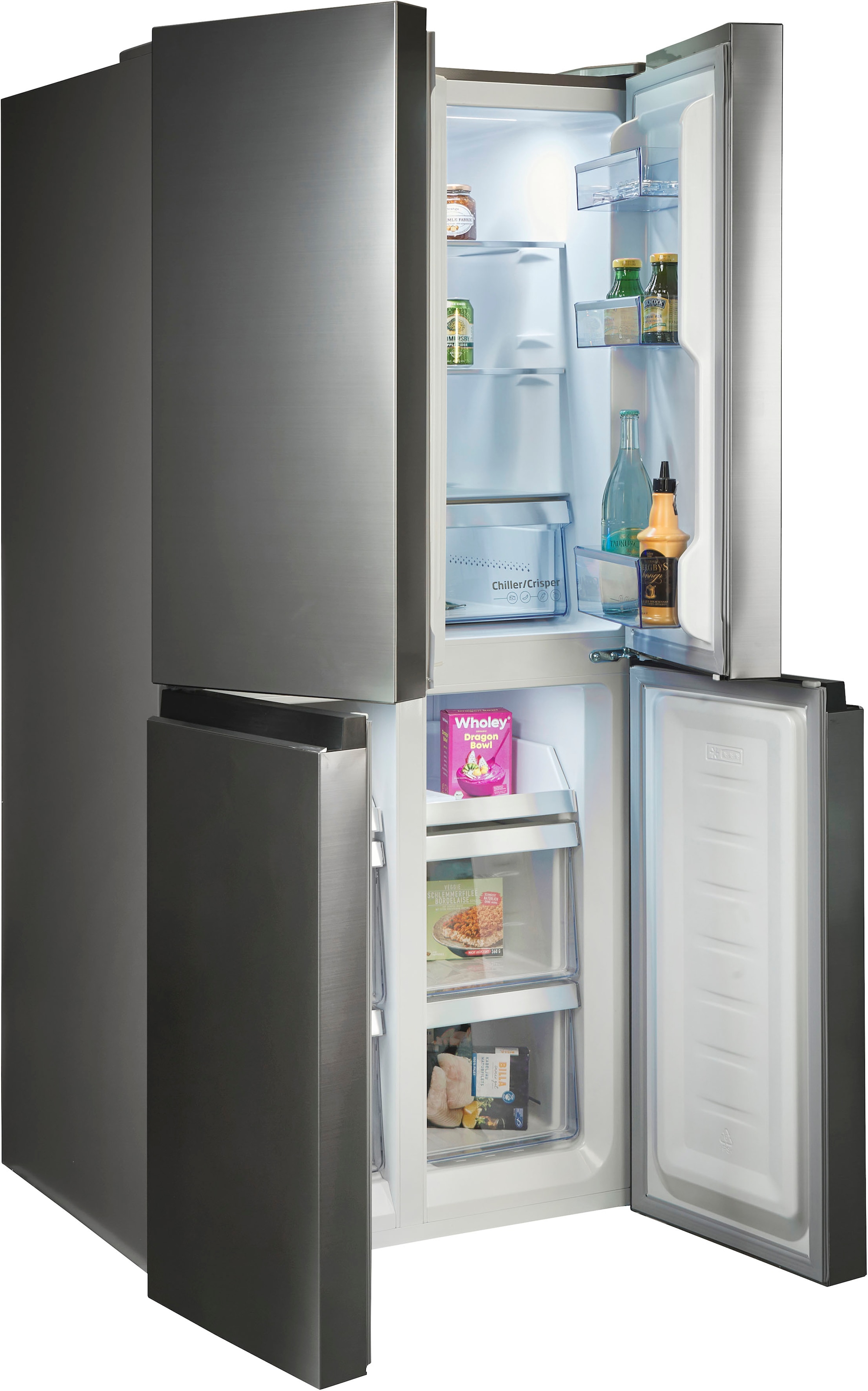 BEKO Side-by-Side »GNO46623MXPN 8996443200«, GNO46623MXPN 8996443200, 180 cm hoch, 79,5 cm breit