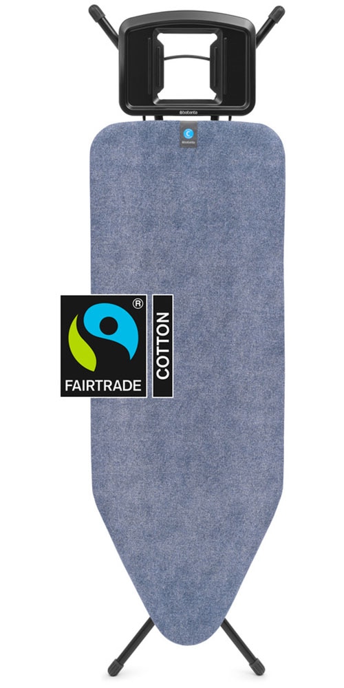 Brabantia Bügelbrett »Bügeltisch C, 124 x 45 cm, Dst-Mulde Solide«, Bügelfläche 124 cmx45 cm, Fairtrade-zertifiziert