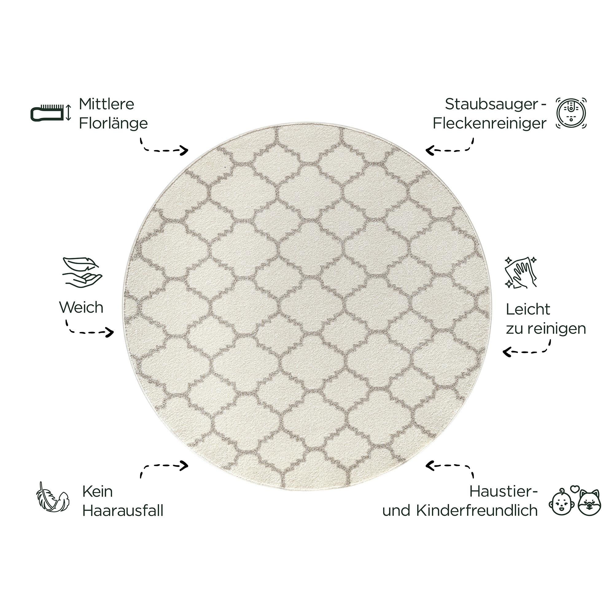 SANAT Boho 8202 Rug Cream 120cm 2