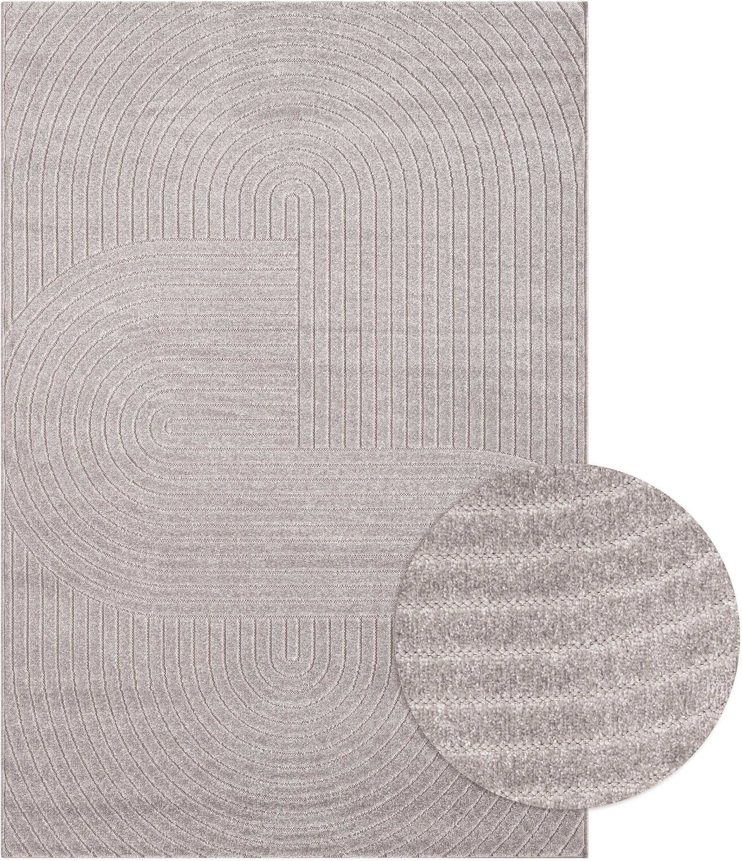 my home Teppich "Lorent" rechteckig 5 mm Höhe Kurzflor, Uni Farben, Hoch-Ti günstig online kaufen