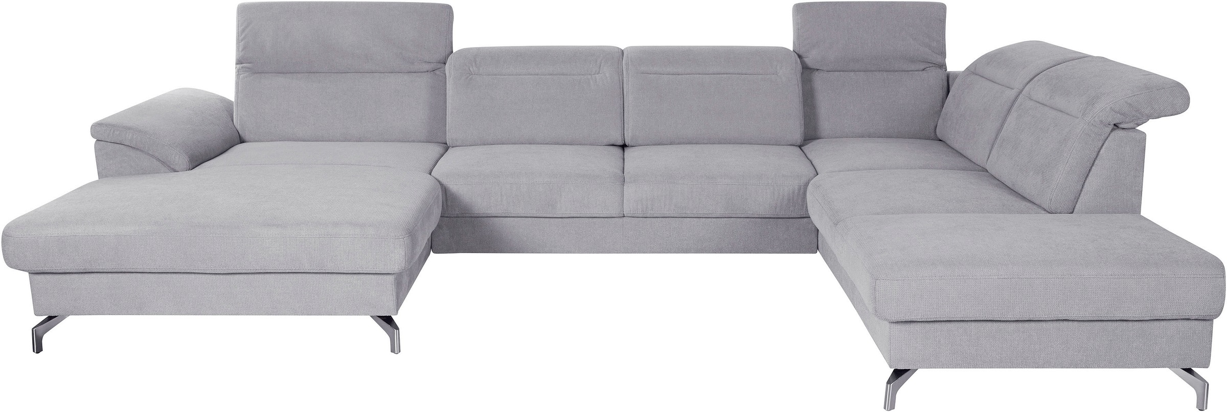 sit&more Wohnlandschaft "Percy U-Form" 12 cm Fußhöhe, Sitztiefenverstellung günstig online kaufen