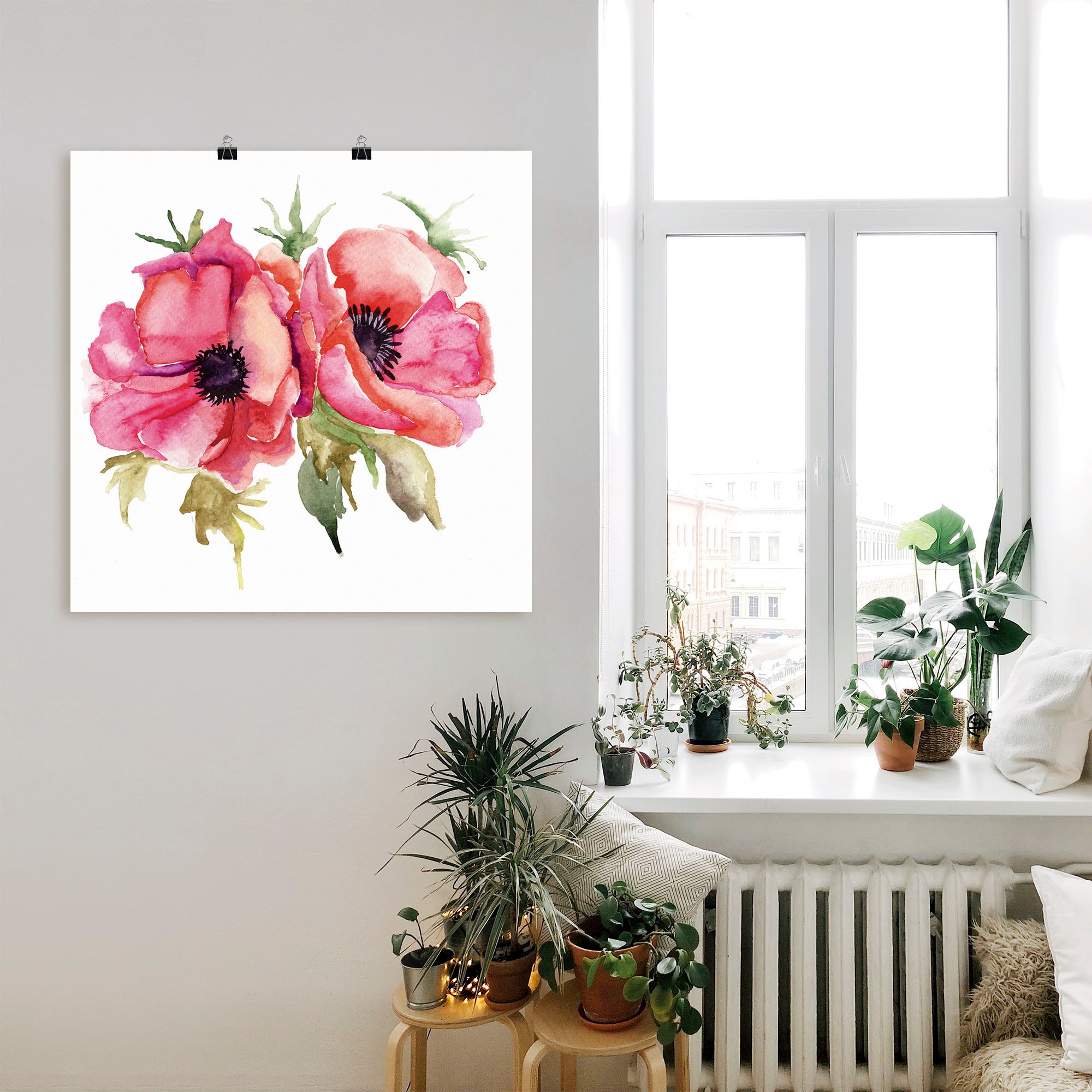 Artland Wandbild "Mohnblumen", Blumen, (1 St.), als Alubild, Outdoorbild, L günstig online kaufen