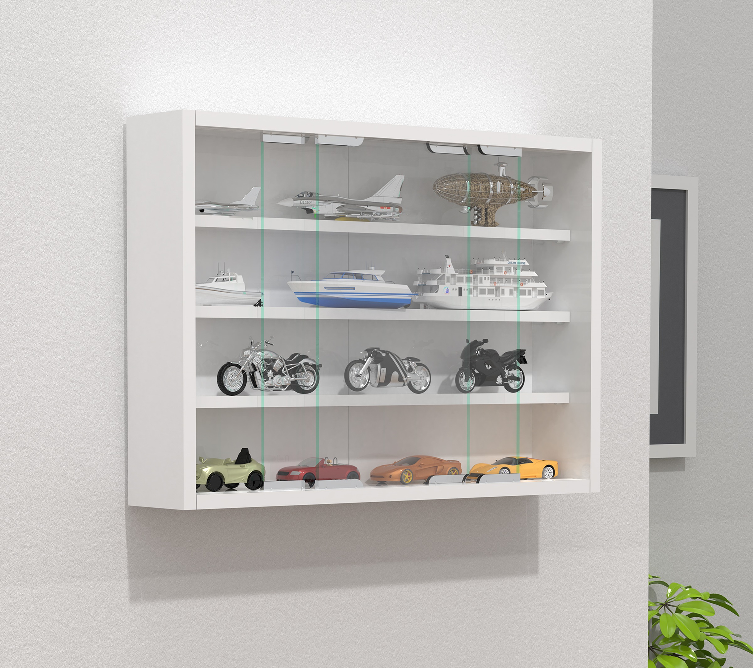 VCM Wandregal »Hängevitrine Wandvitrine Sammel Deko Agisa M«