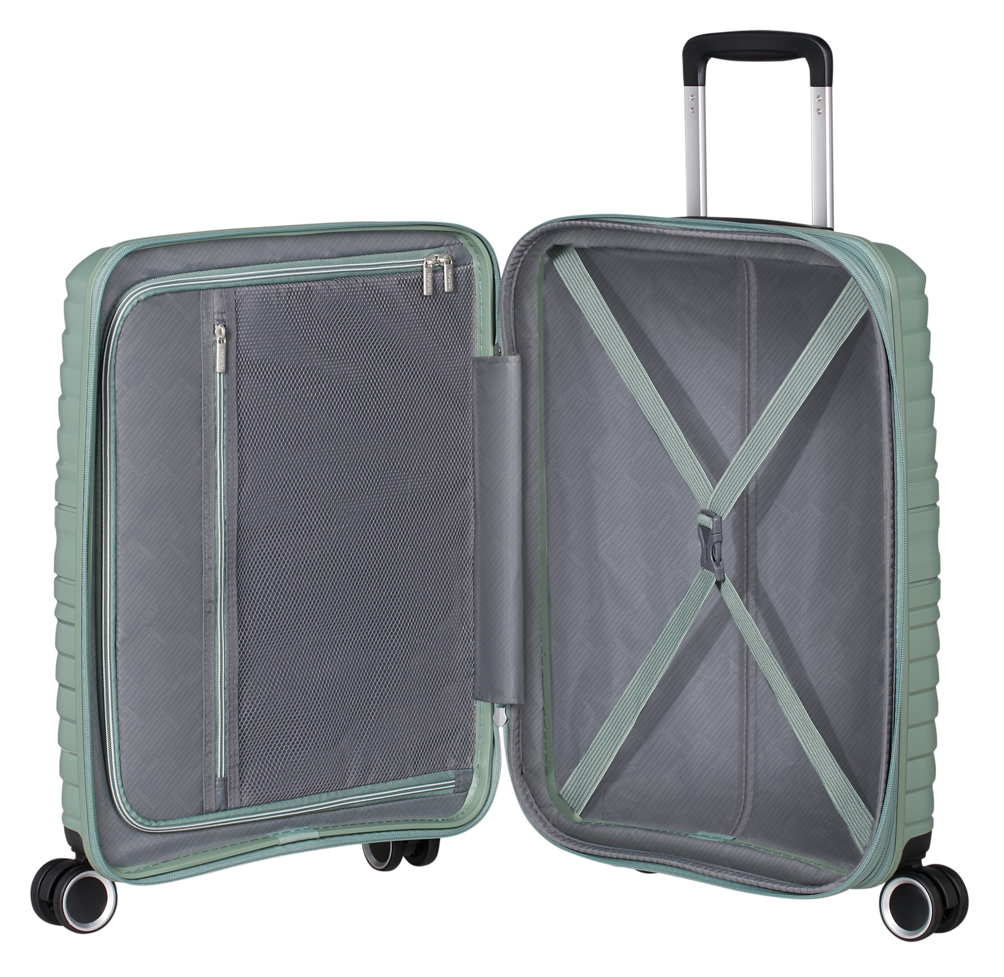 American Tourister® Hartschalen-Trolley »FLYTWIST, verschiedene Größen und Farben«, 4 Rollen, Hartschalen-Koffer personalisierbar Volumenerweiterung