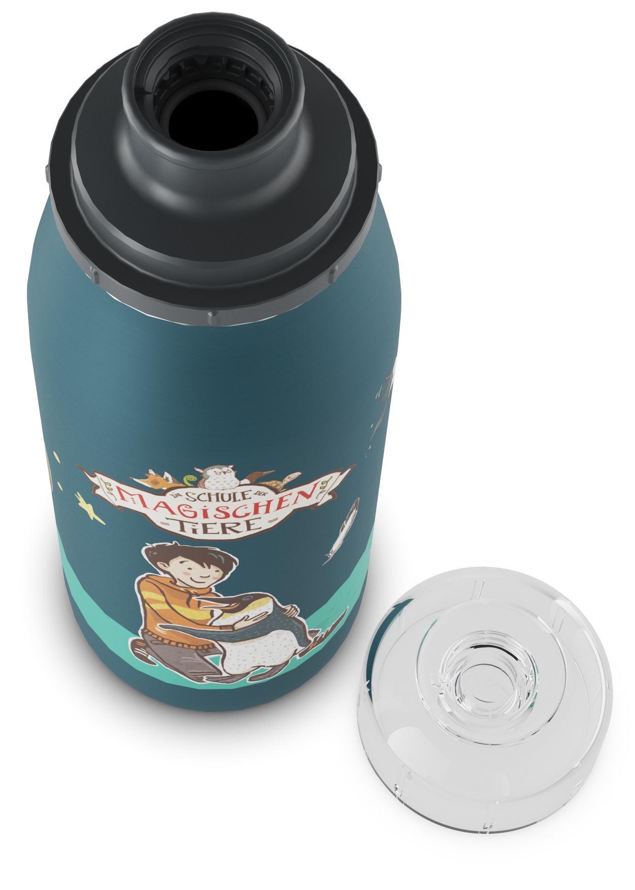 Alfi Isolierflasche »KIDS ISO BOTTLE, Edelstahlkörper, spülmaschinenfest«, (1 tlg.), 12h heiß & 24h kalt, Trinköffnung mit konsistentem Trinkfluss