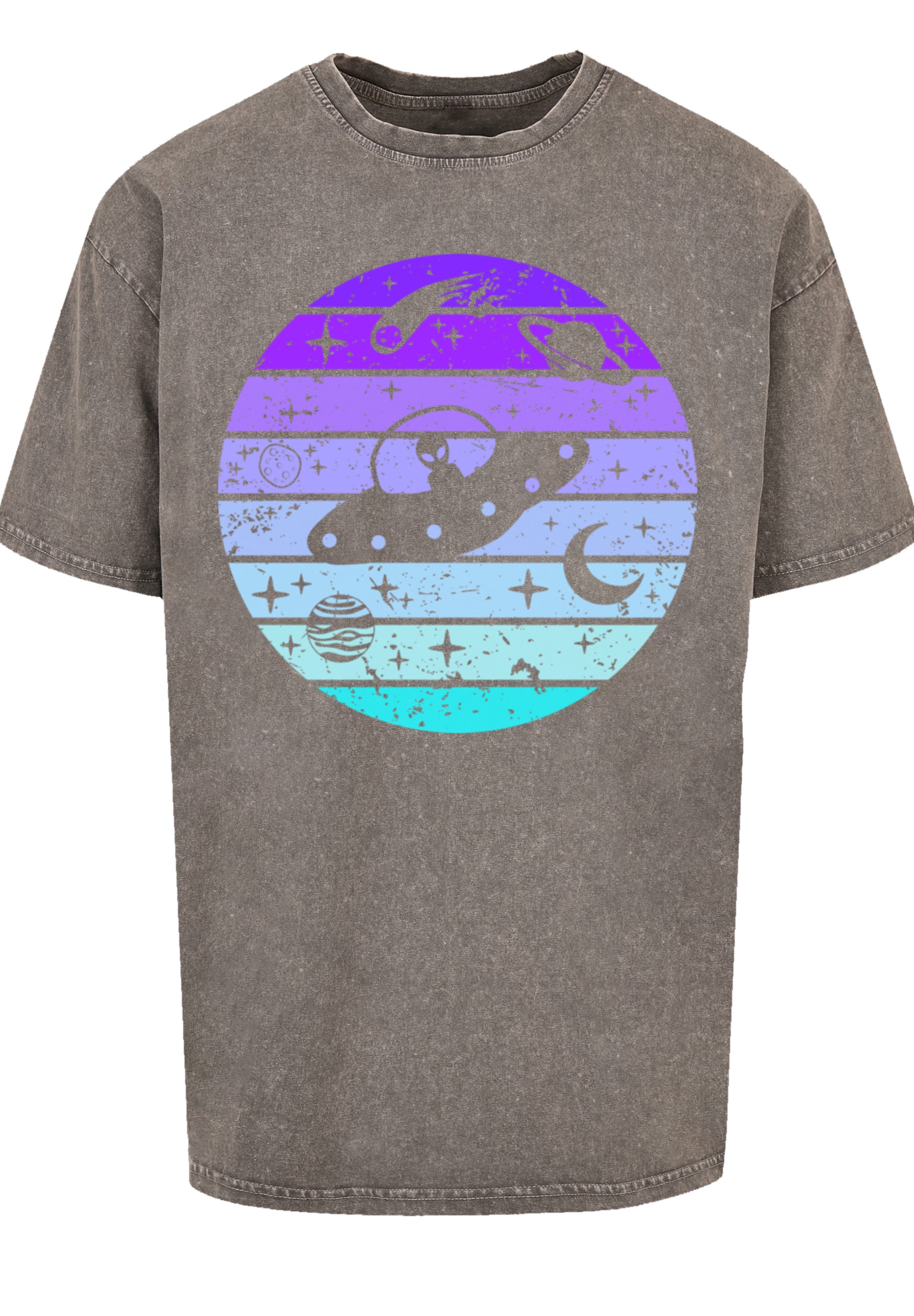 F4NT4STIC T-Shirt »Retro Alien Weltraum Sonnenuntergang«, Premium Qualität