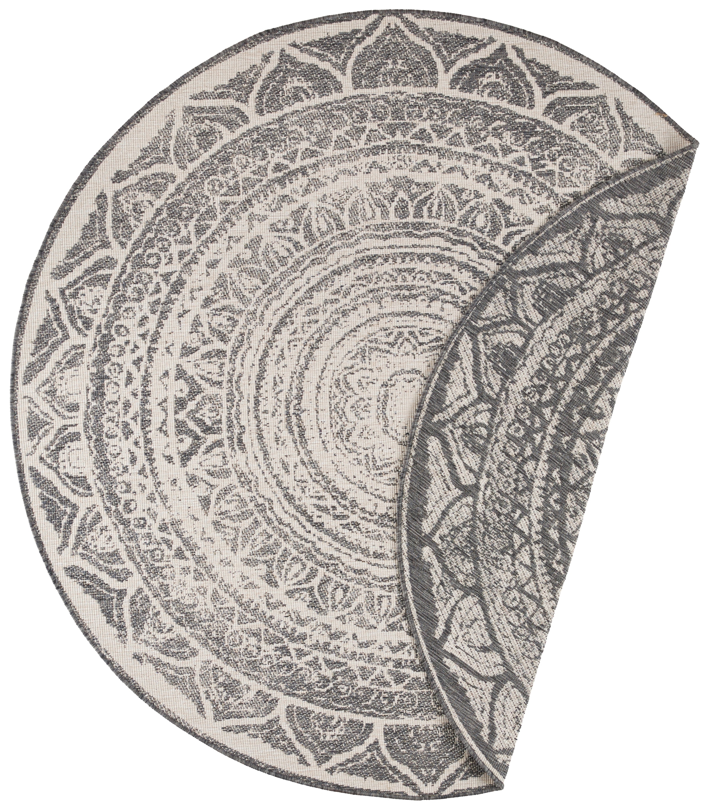 NORTHRUGS Teppich »Siruma Wendeteppich«, rund, 5 mm Höhe, In- & Outdoor, beidseitig, Orientalisch, Teppich, Garten, Flur