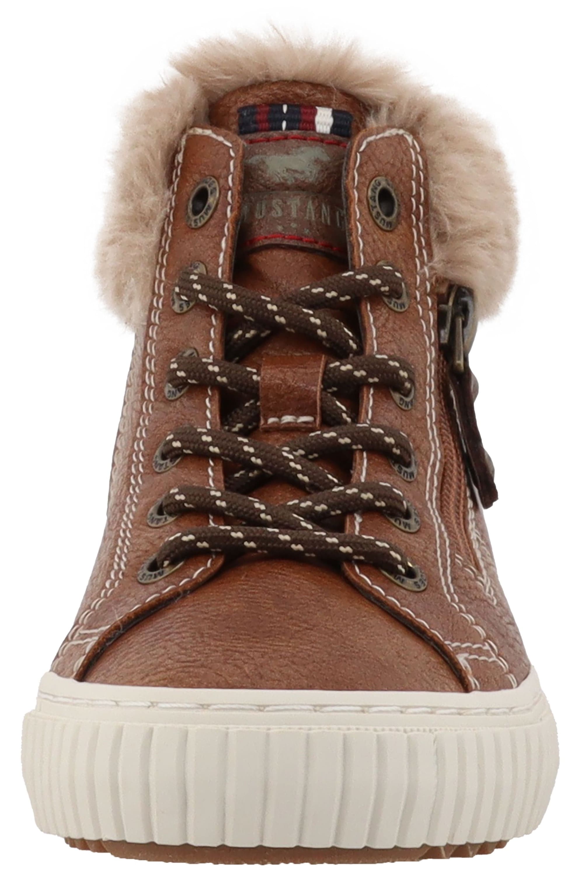 Mustang Shoes Winterboots »Ezio«, High Top Sneaker, Schnürboots mit Reißverschluss