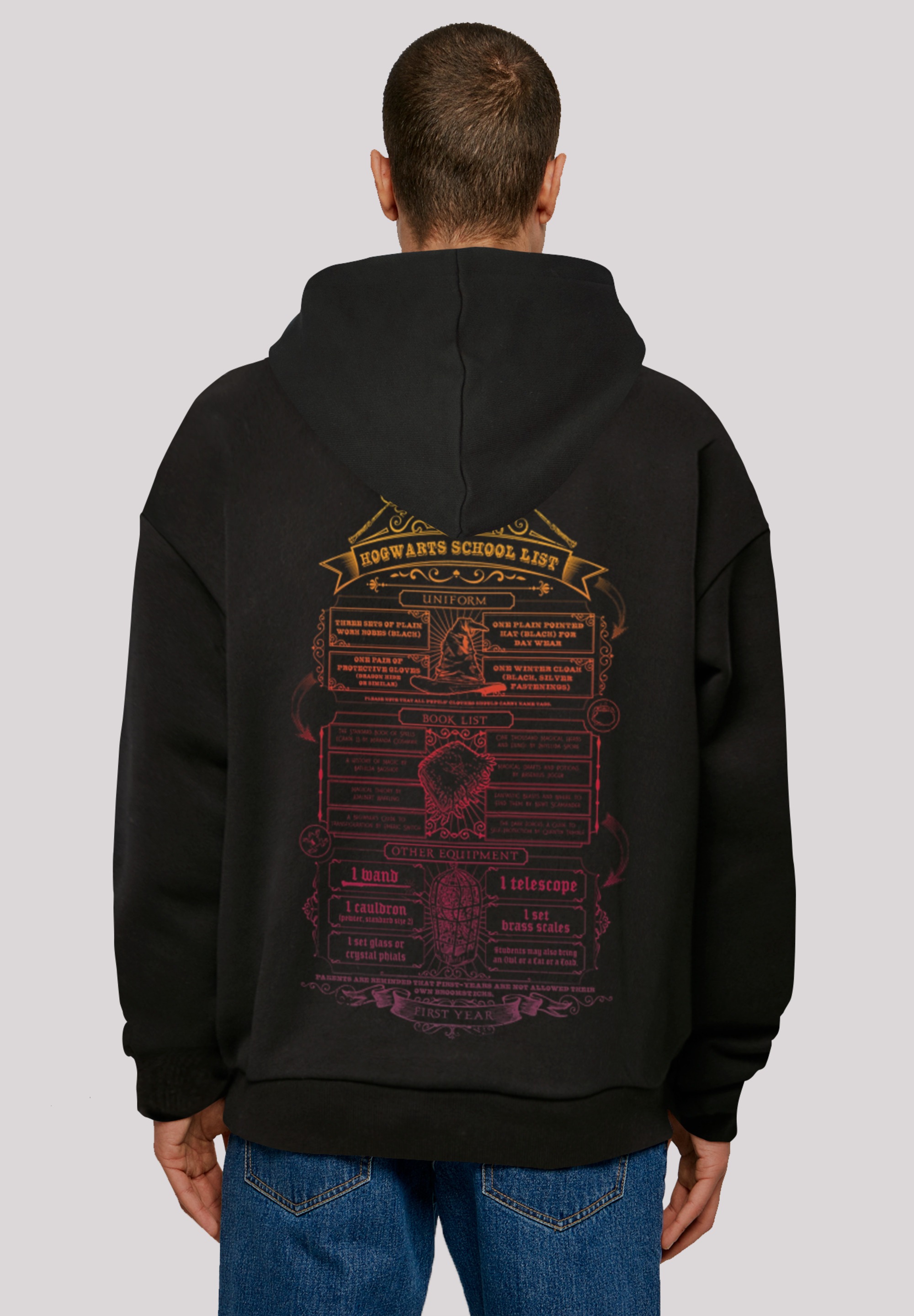 F4NT4STIC Kapuzenpullover »Harry Potter Hogwarts School list« Print