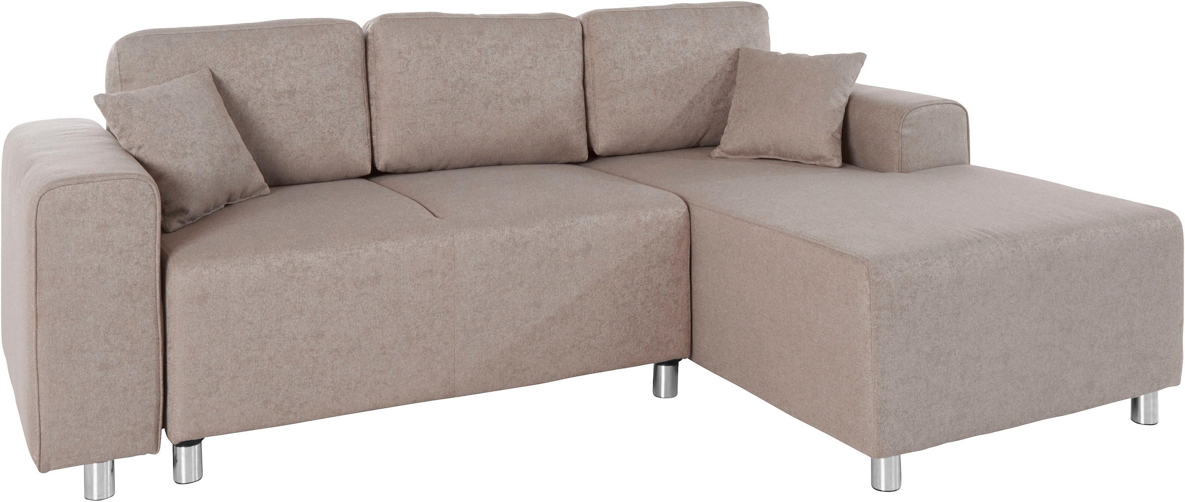 Guido Maria Kretschmer Home&Living Ecksofa »Györ«, L-Form, wahlweise mit Bettfunktion und Bettkasten incl. 2 Zierkissen