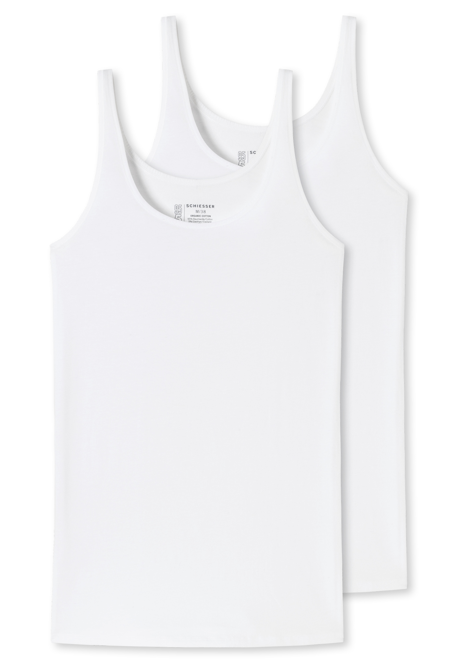 Schiesser Unterhemd ""95/5"", (2er-Pack), in elastischer Single-Jersey-Qualität