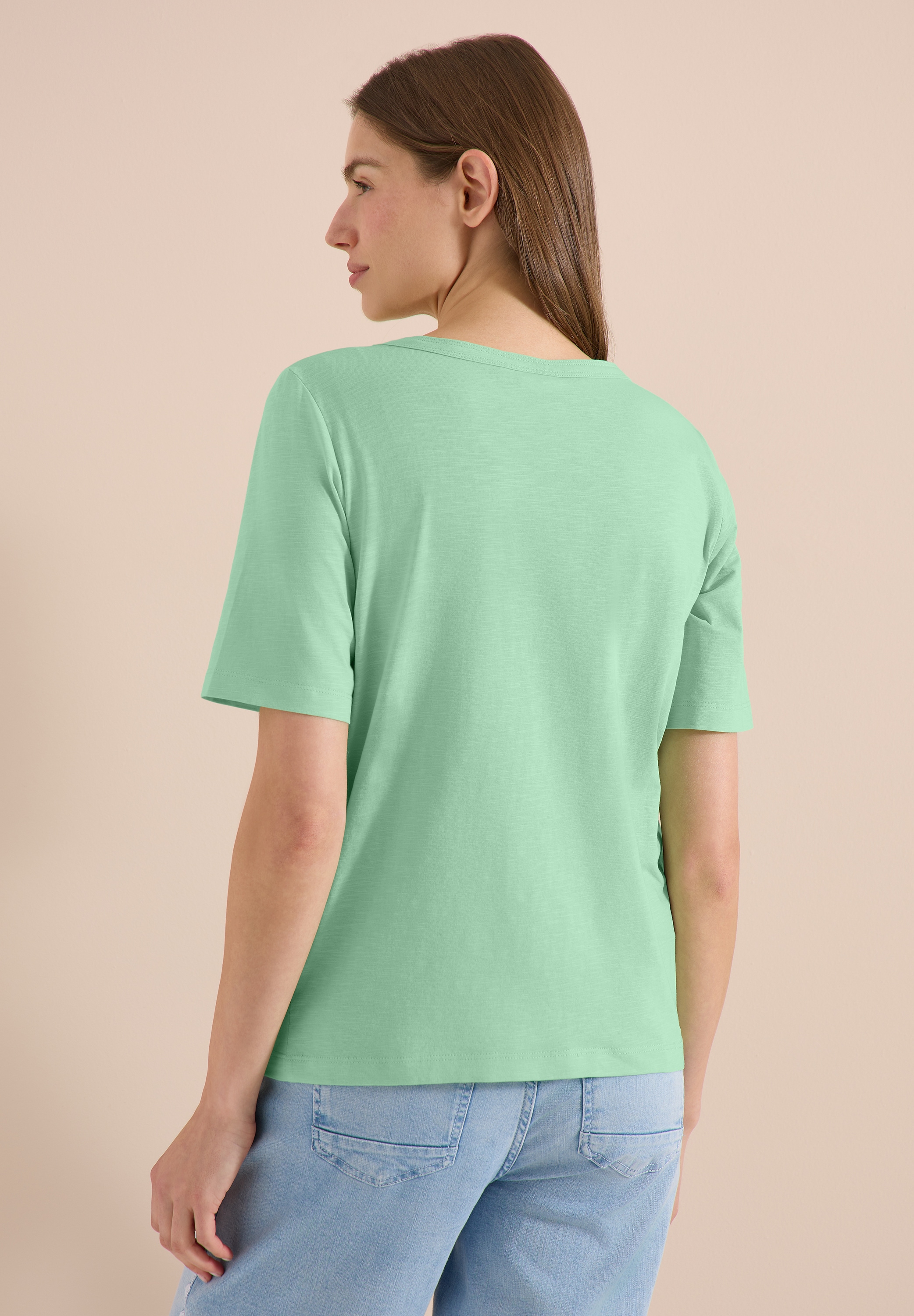 Cecil T-Shirt mit U-Boot-Ausschnitt