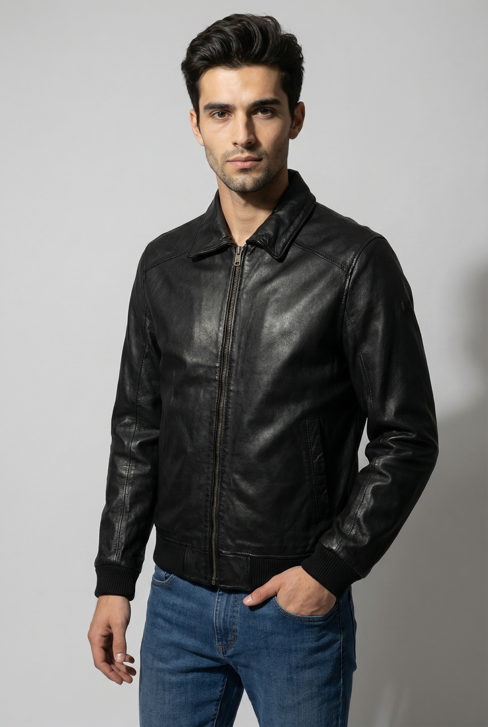 Mauritius Lederjacke "MMCrovig" mit Umlegekragen günstig online kaufen