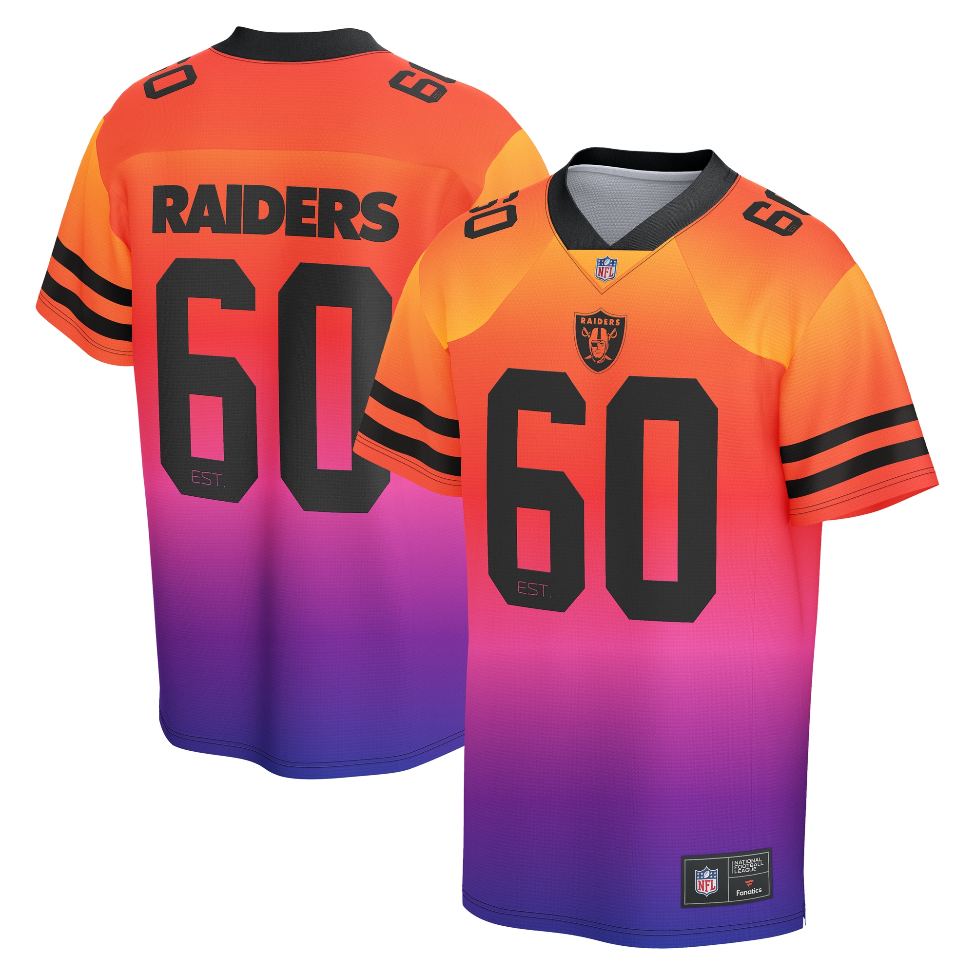 FANATICS Kinder Footballtrikot "Fanatics Trikot Las Vegas Raiders Gradient Foundation", bunt, Gr. XL, 100% Polyester, Trikots