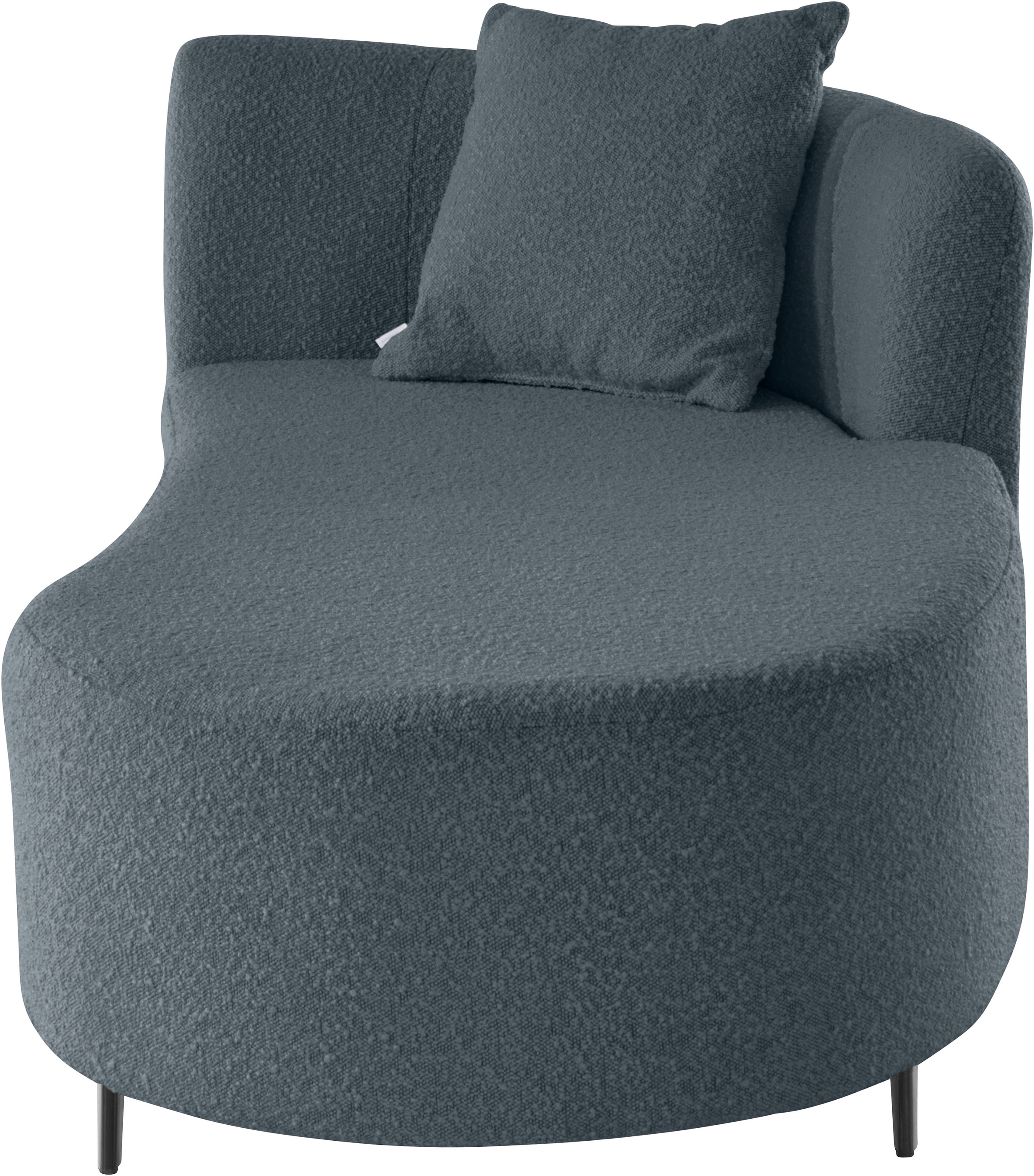 Recamiere HOME AFFAIRE "Hulby", blau (blaugrau), B:182cm H:82cm T:90cm, 95% Polyester, 5% Polyacryl, Sofas, Recamiere, wahlweise mit und ohne Hocker und Armlehne links oder rechts 9