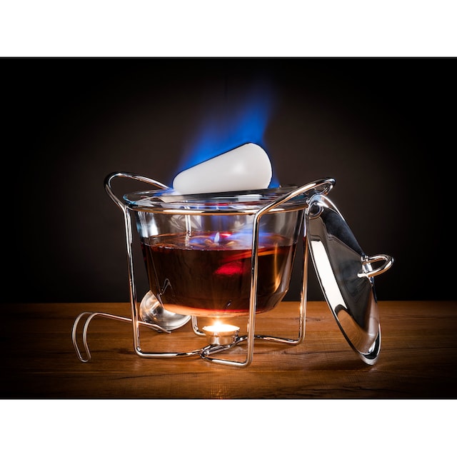 APS Bowle-Set, (Feuerzangenbowle mit Zuckerhutablage), Edelstahl/Glas,  Inhalt 4 Liter kaufen | BAUR