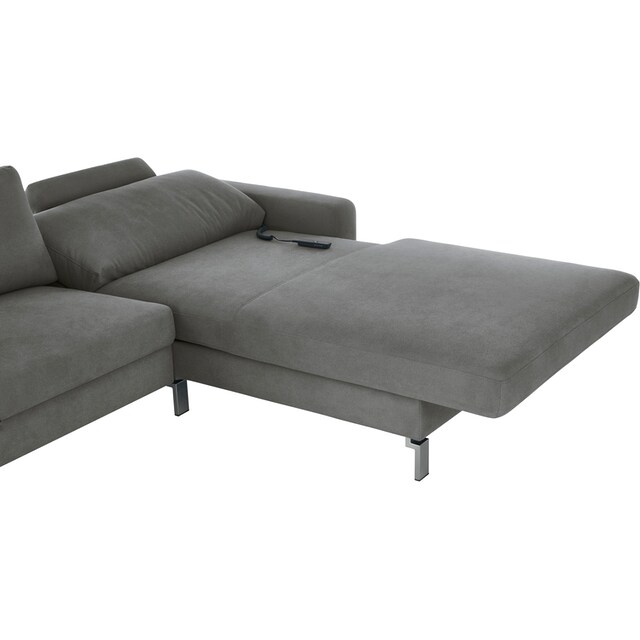 3C Candy Ecksofa »Lecce, wahlweise PUR-Schaumstoff oder  Tonnentaschenfederkern«, Bett im 2,5-Sitzer und teilmotorische  Schlaffunktion im Longchair | BAUR