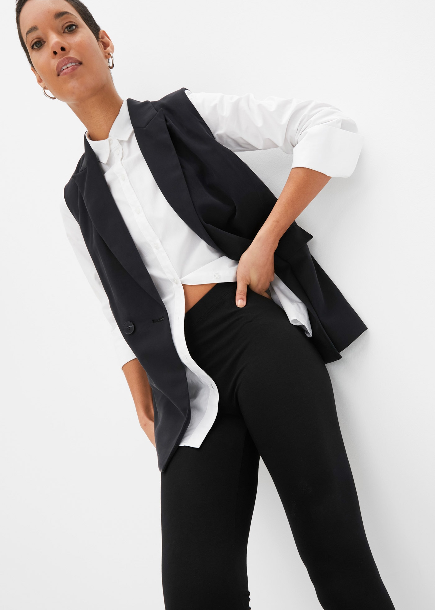 bonprix Leggings »Leggings (2er-Pack)«  aus Baumwolle und Elasthan, schmale Skinny-Fit-Passform