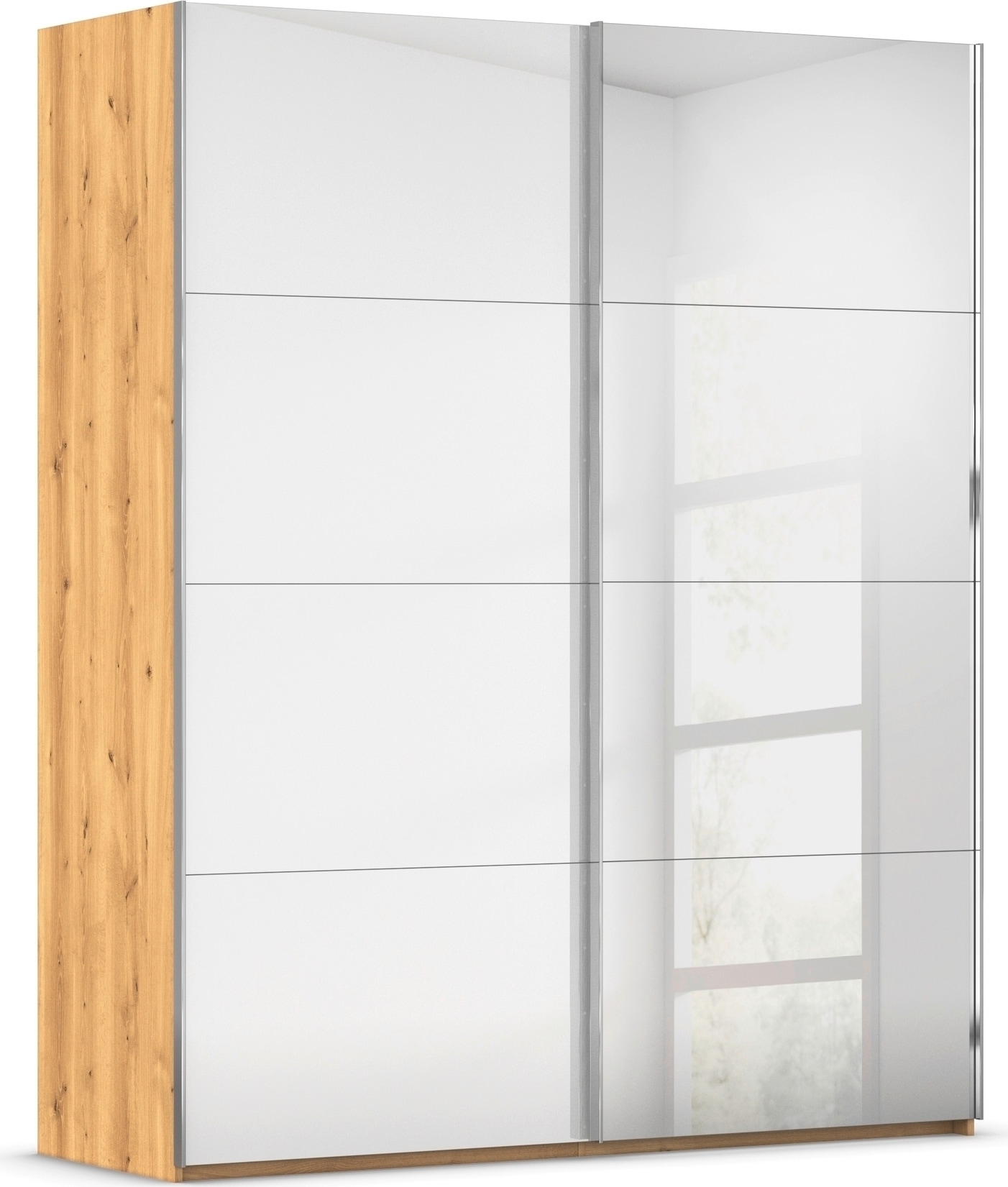 rauch "Kleiderschrank Schrank Garderobe Schlafzimmerschrank SCALE-FYRA" edle viergeteilte Türen Spiegel/Glas-Mix viele Farben MADE IN GERMANY
