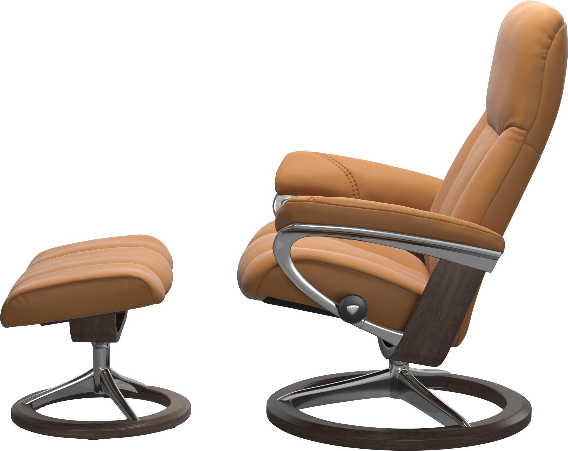 Stressless® Relaxsessel »Consul«, (Set, Relaxsessel mit Hocker), mit Hocker, mit Signature Base, Größe L, Gestell Wenge