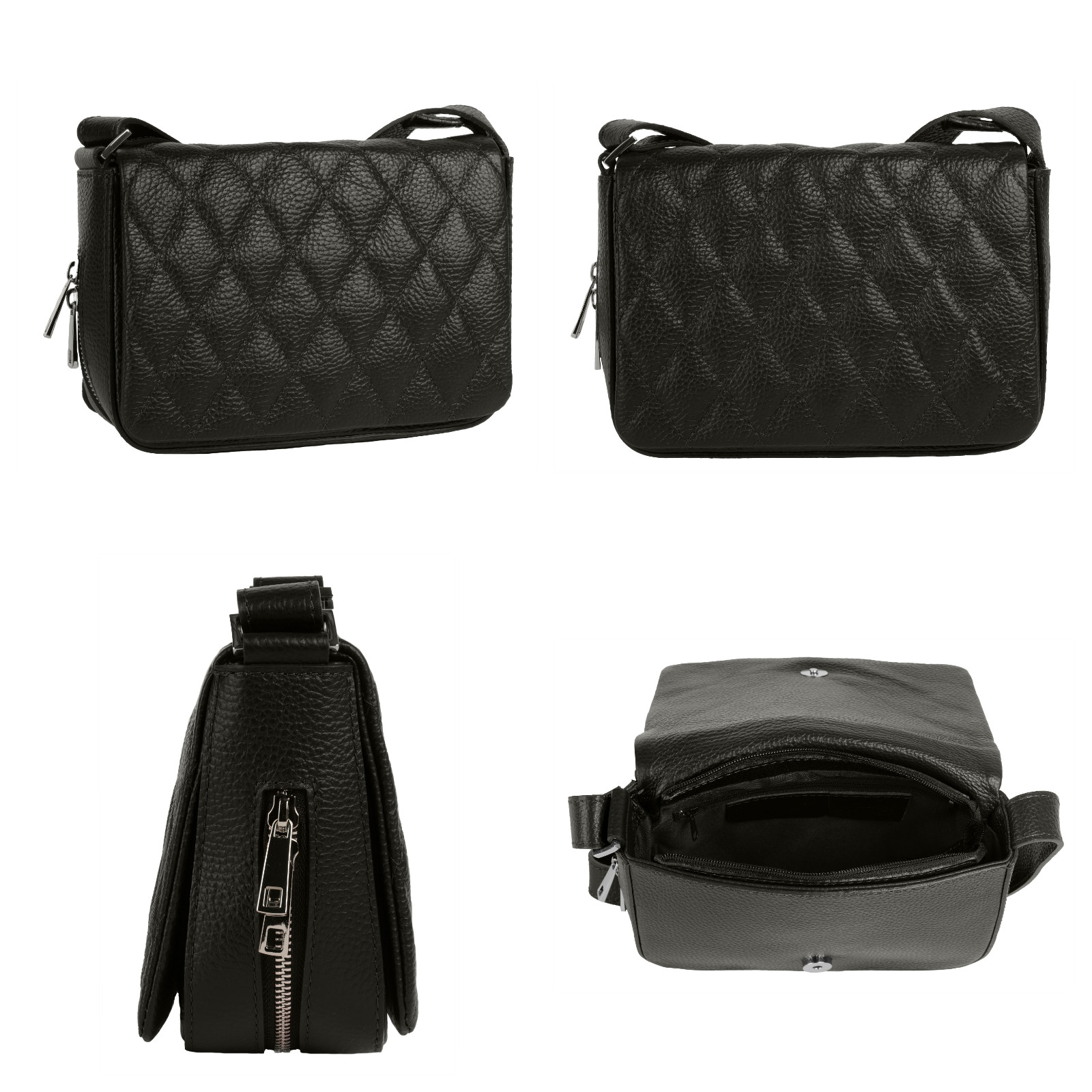 Cluty Henkeltasche, echt Leder, Made in Italy