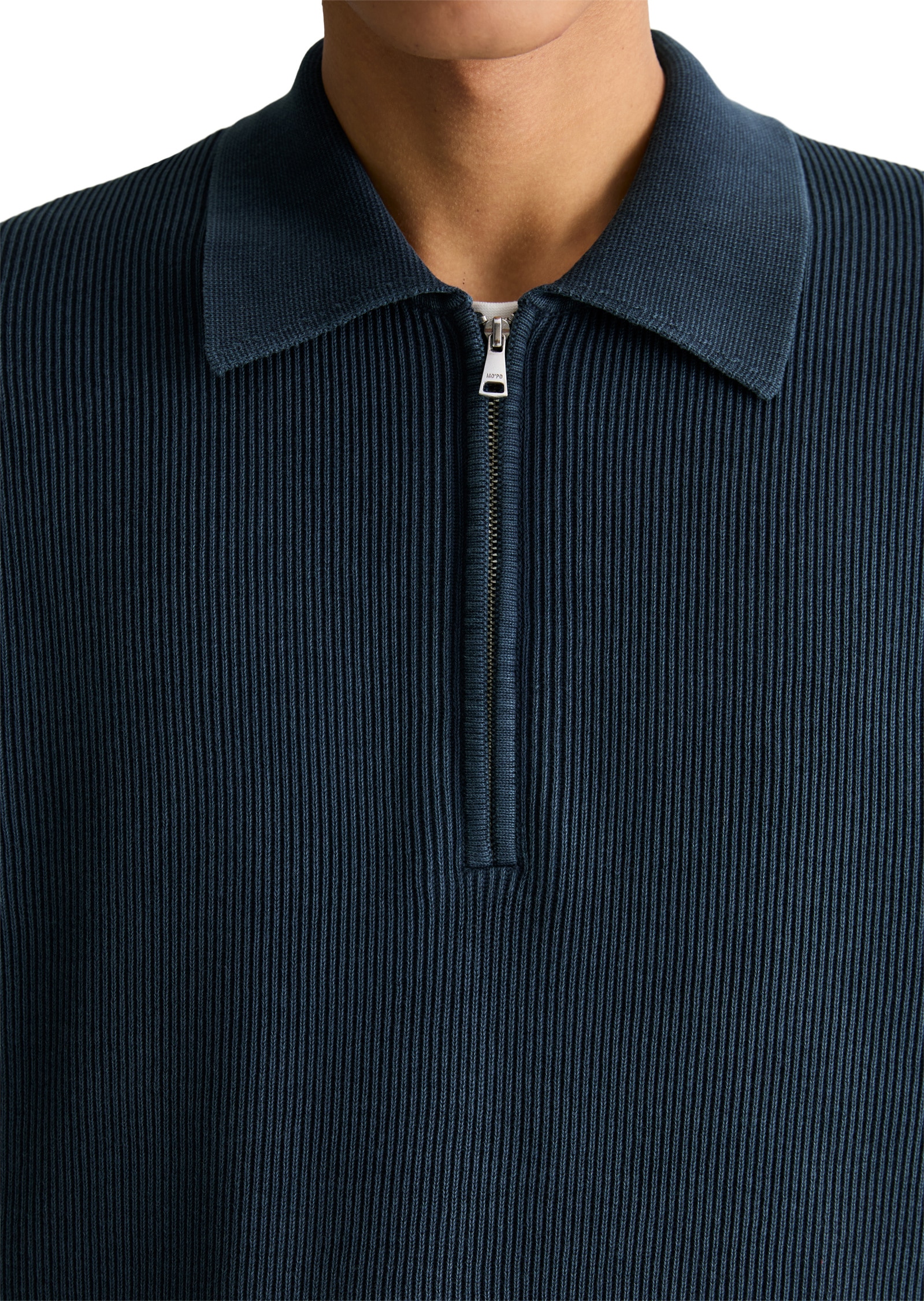 Marc O'Polo DENIM Poloshirt »mit feiner Rippstruktur«