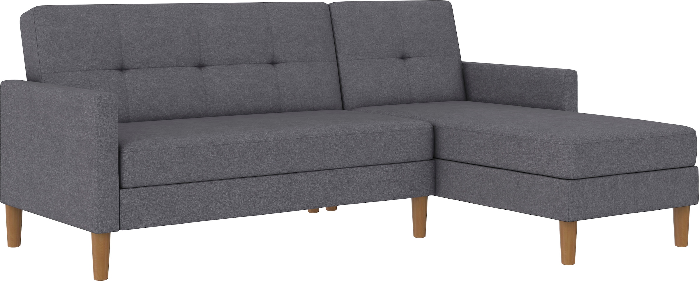 Dorel Home Ecksofa »Lilly, L-Form,«, mit Bett-Funktion, Recamiere beidseitig montierbar, Sitzhöhe 43 cm