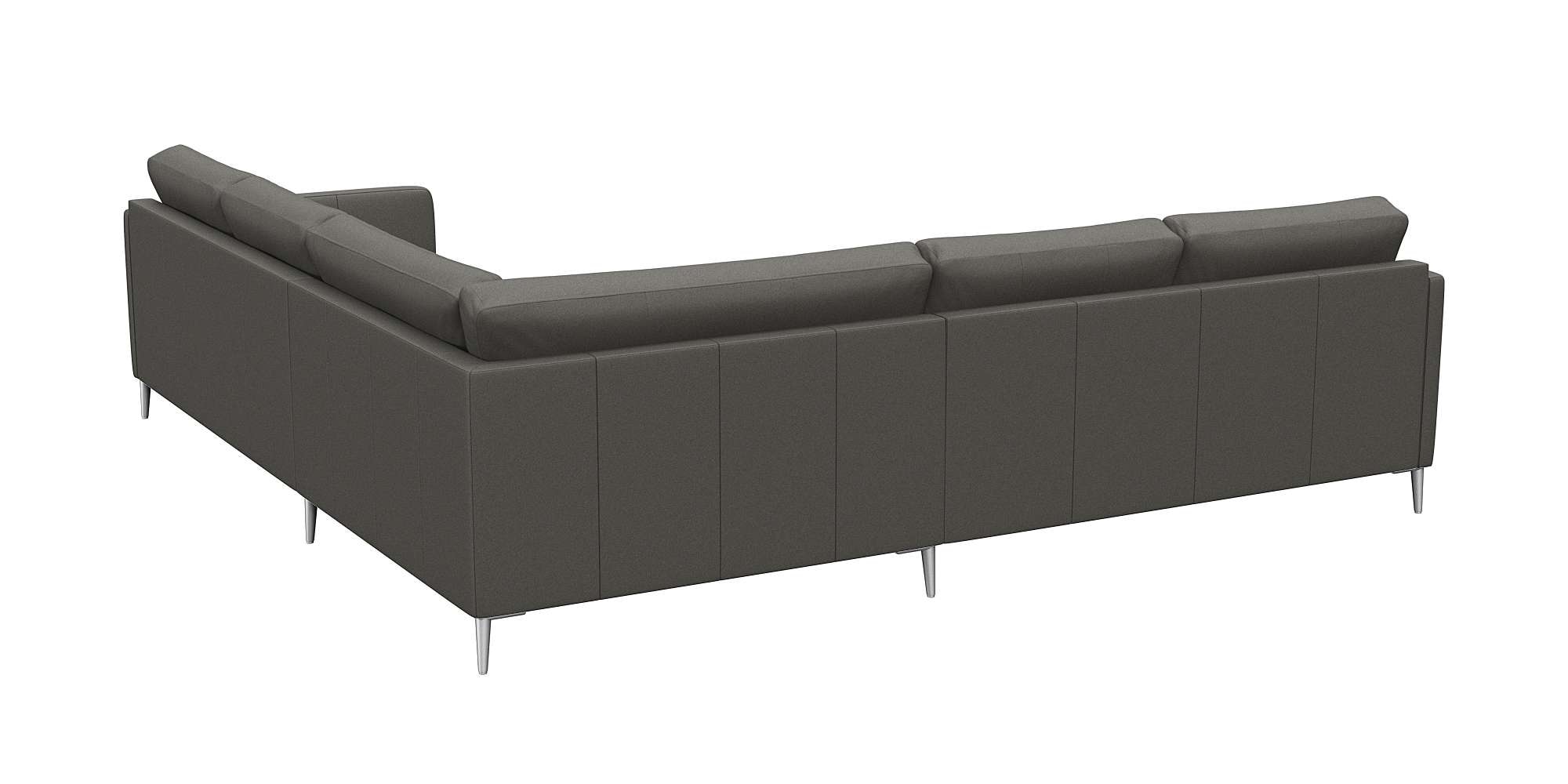 FLEXLUX Ecksofa »Fiore, gleichschenklig, bequem durch hochwertigem Sitzaufbau«, schmale Armlehnen, super Sitzkomfort durch Kaltschaum, Füße Alu