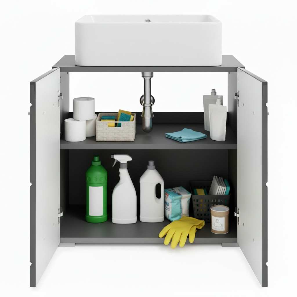 OTTO home Waschbeckenunterschrank »Föhr« minimalistisch, zeitlos, hochglänzend