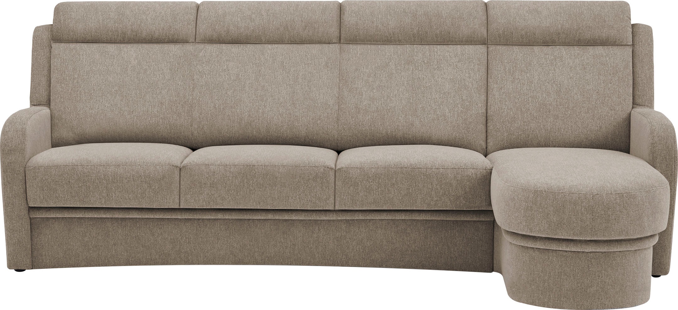 VILLA BECK Ecksofa »Varese L-Form«, (2 St.), Kopfteilverstellung, wahlweise mit Sitzvorzug, in Sitzhöhe 46 cm