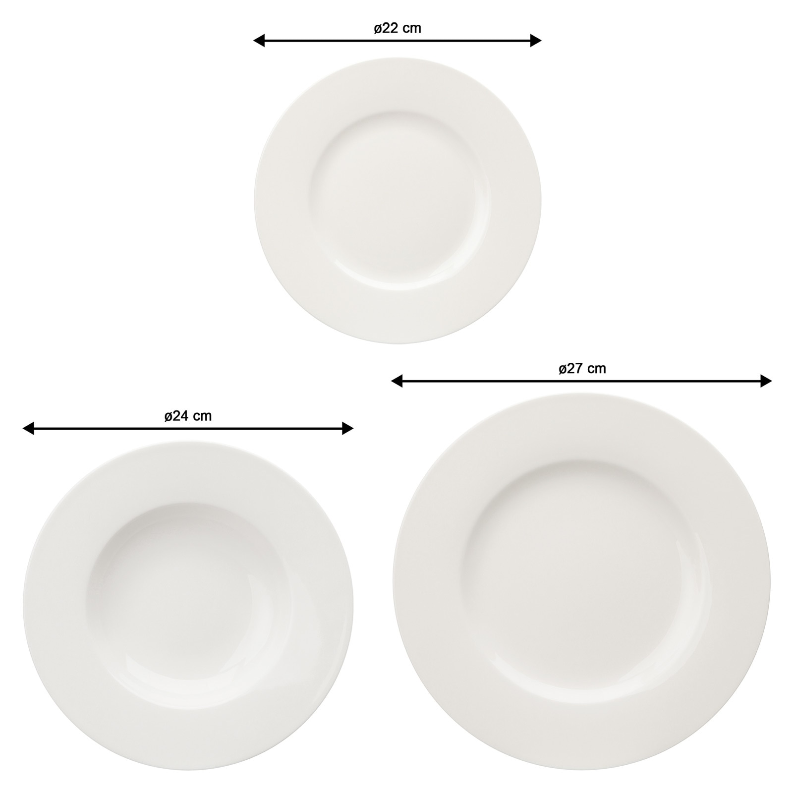 vivo Villeroy & Boch Group Geschirr-Set »Starter Set Basic White 18er Set weiß«
