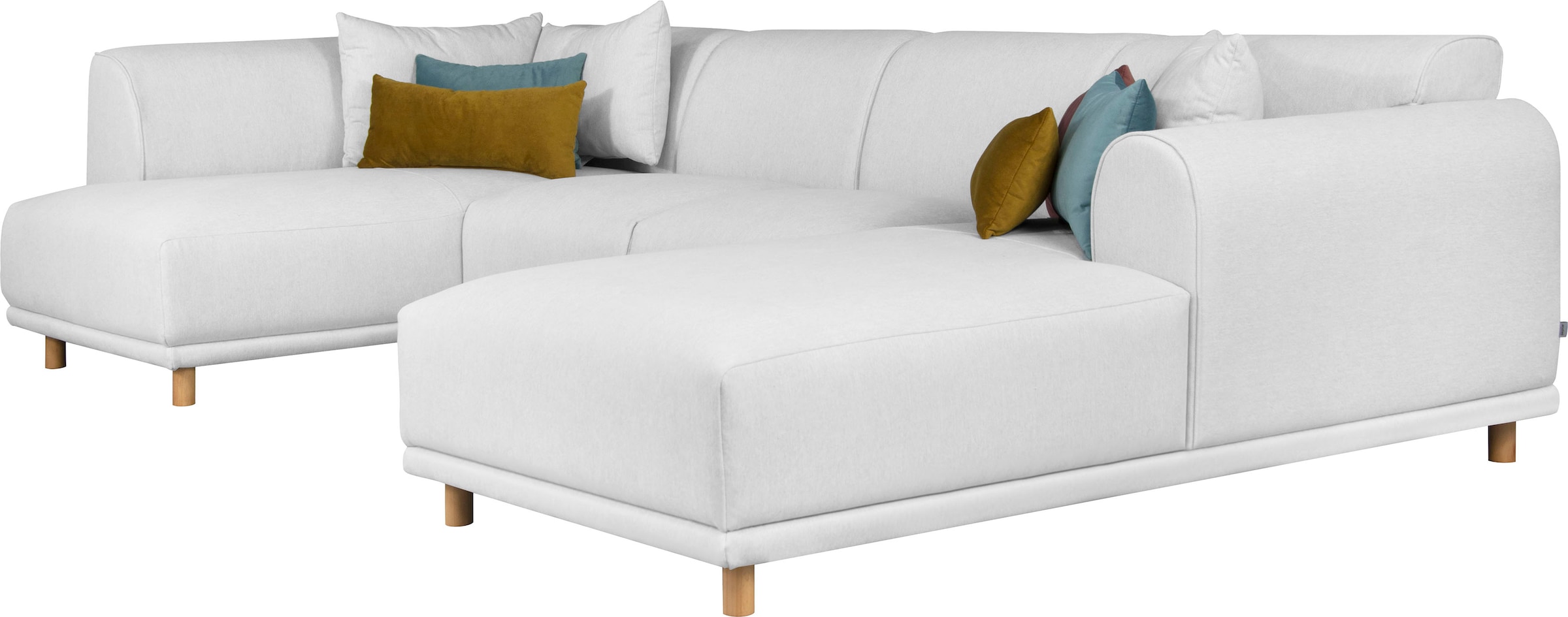 andas Wohnlandschaft »Maroon U-Form«, in skandinavischem Design, mit losen Kissen